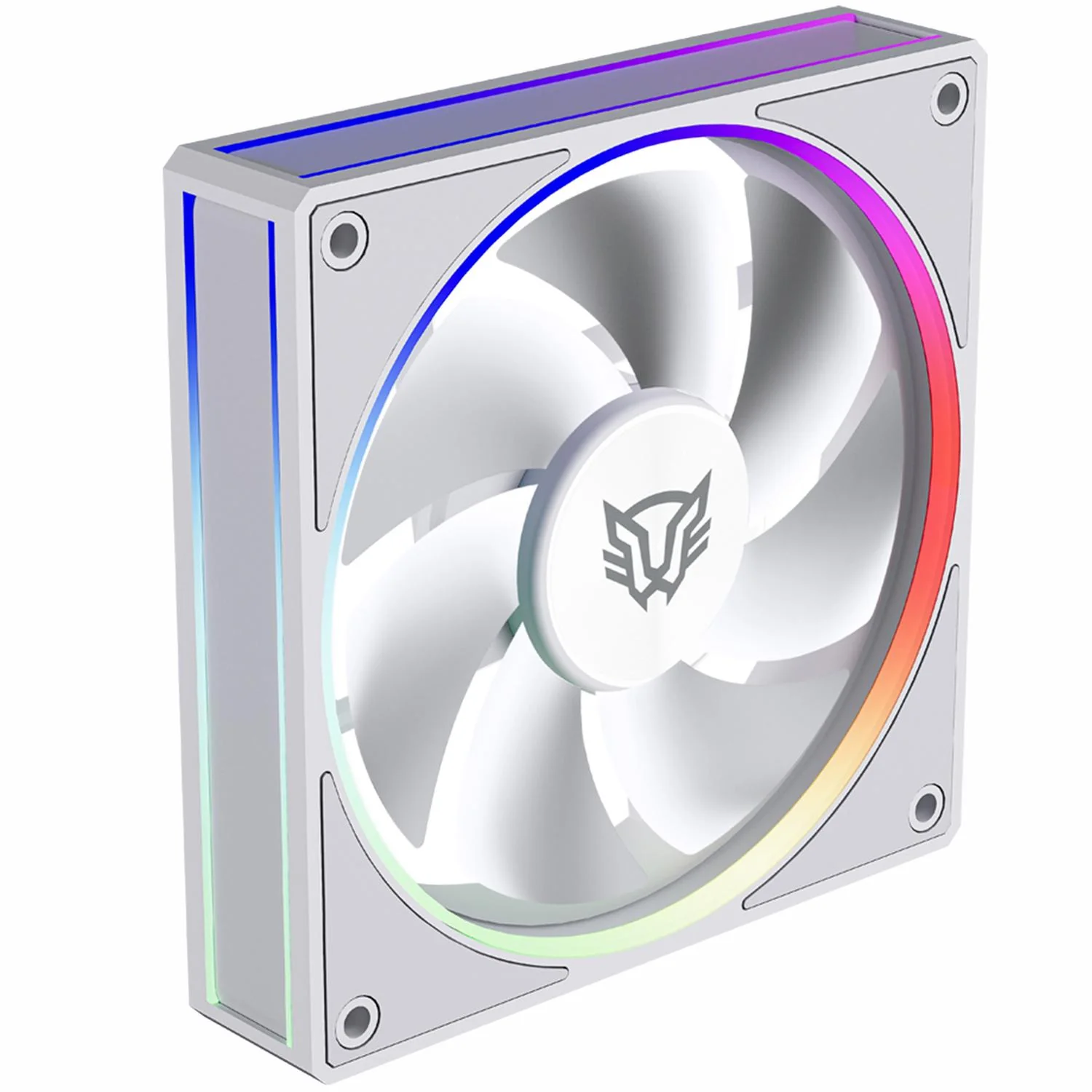 Ventilador Gamer BALAM RUSH EOLOX BORA EXB85 120mm ARGB Diseño Cuadrado PWM 4 pin + Aura 1600RPM Blanco BR-942218 - Image 3