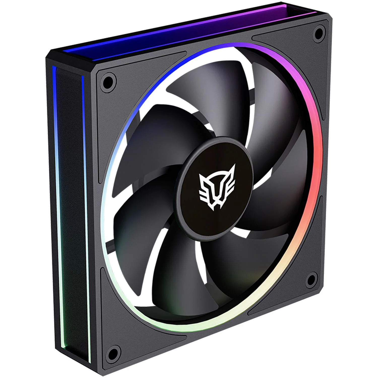 Ventilador Gamer BALAM RUSH EOLOX BORA EXB85 120mm ARGB Diseño Cuadrado PWM 4 pin + Aura 1600RPM Negro BR-942201 - Image 2
