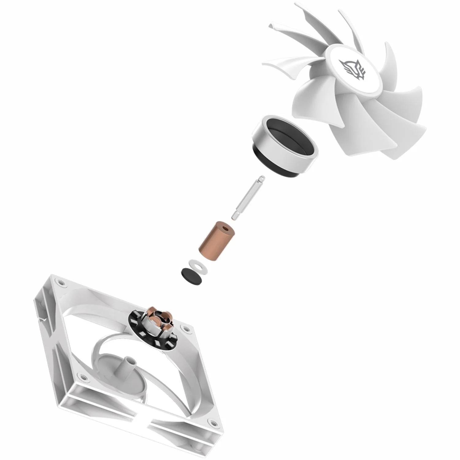 Ventilador Gamer BALAM RUSH EOLOX GLAZIAR EXG77 120mm Aspas Aerodinámicas PWM 4 pin 2000RPM Blanco BR-942171 - Image 4