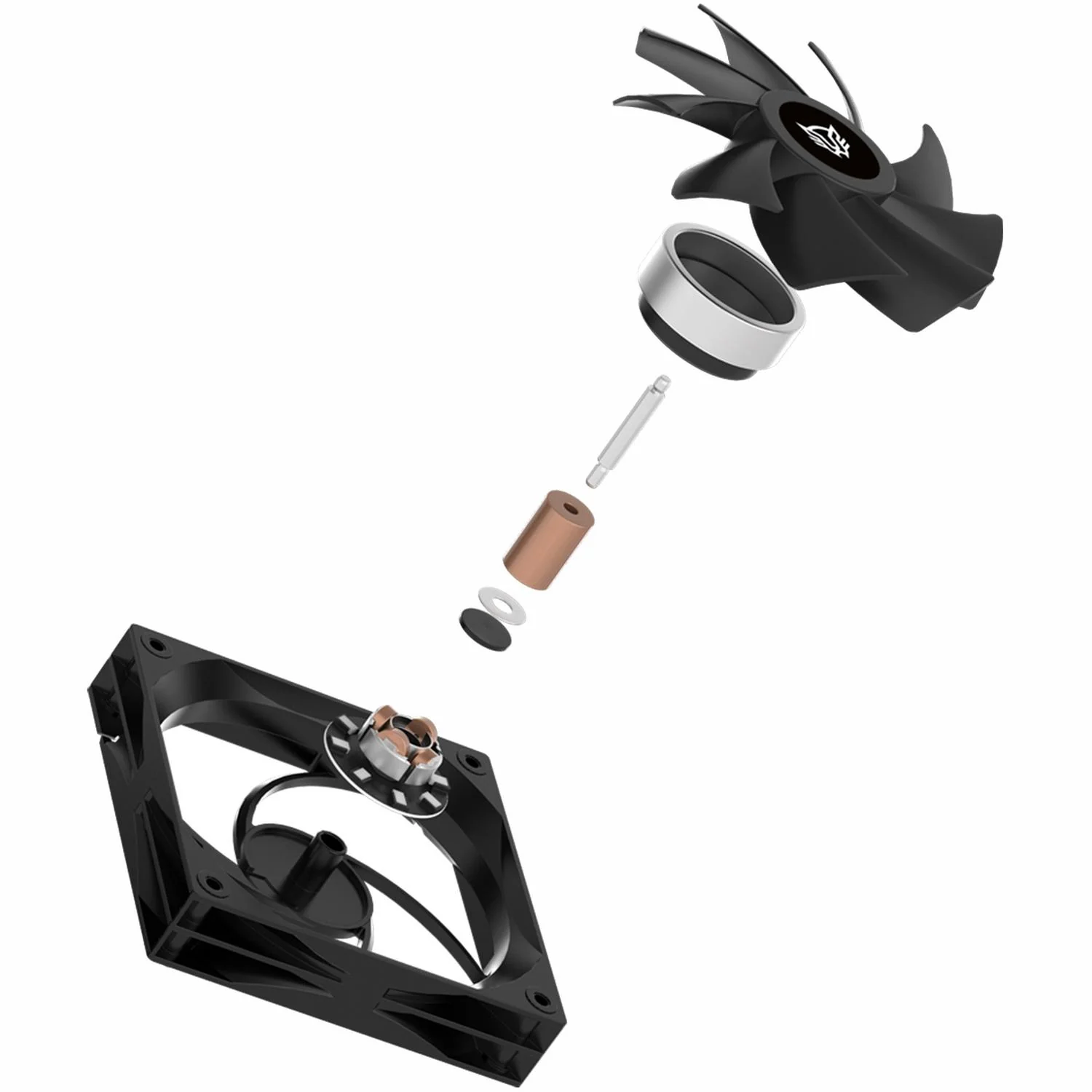 Ventilador Gamer BALAM RUSH EOLOX GLAZIAR EXG77 120mm Aspas Aerodinámicas PWM 4 pin 2000RPM Negro BR-942164 - Image 4