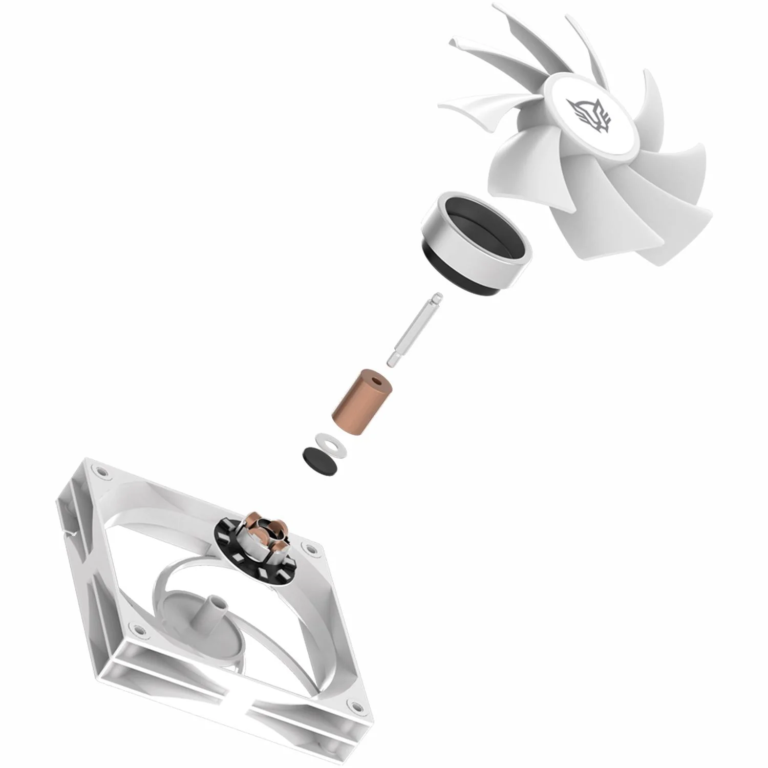Ventilador Gamer BALAM RUSH EOLOX GLAZIAR PRO EXG99 120mm Aspas Aerodinámicas PWM 4 pin 2000RPM Blanco BR-942195 - Image 4