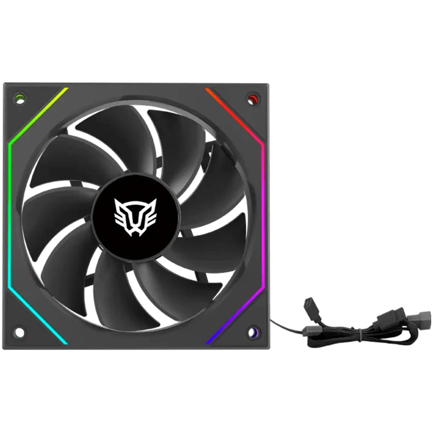 Ventilador Gamer BALAM RUSH EOLOX LINK EXL95 120mm ARGB Diseño Cuadrado PWM 4 Pin 1800RPM Negro BR-942348 - Image 5