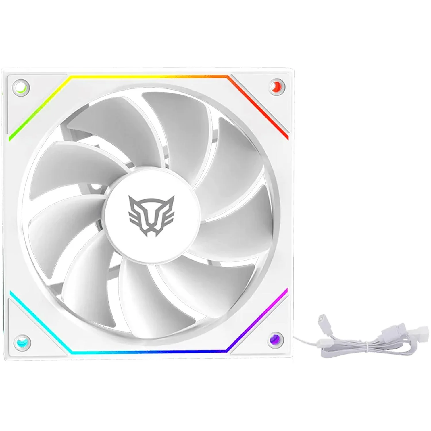Ventilador Gamer BALAM RUSH EOLOX LINK EXL95R 120mm ARGB Diseño Cuadrado PWM 4 Pin 1800RPM Blanco BR-942379 - Image 5