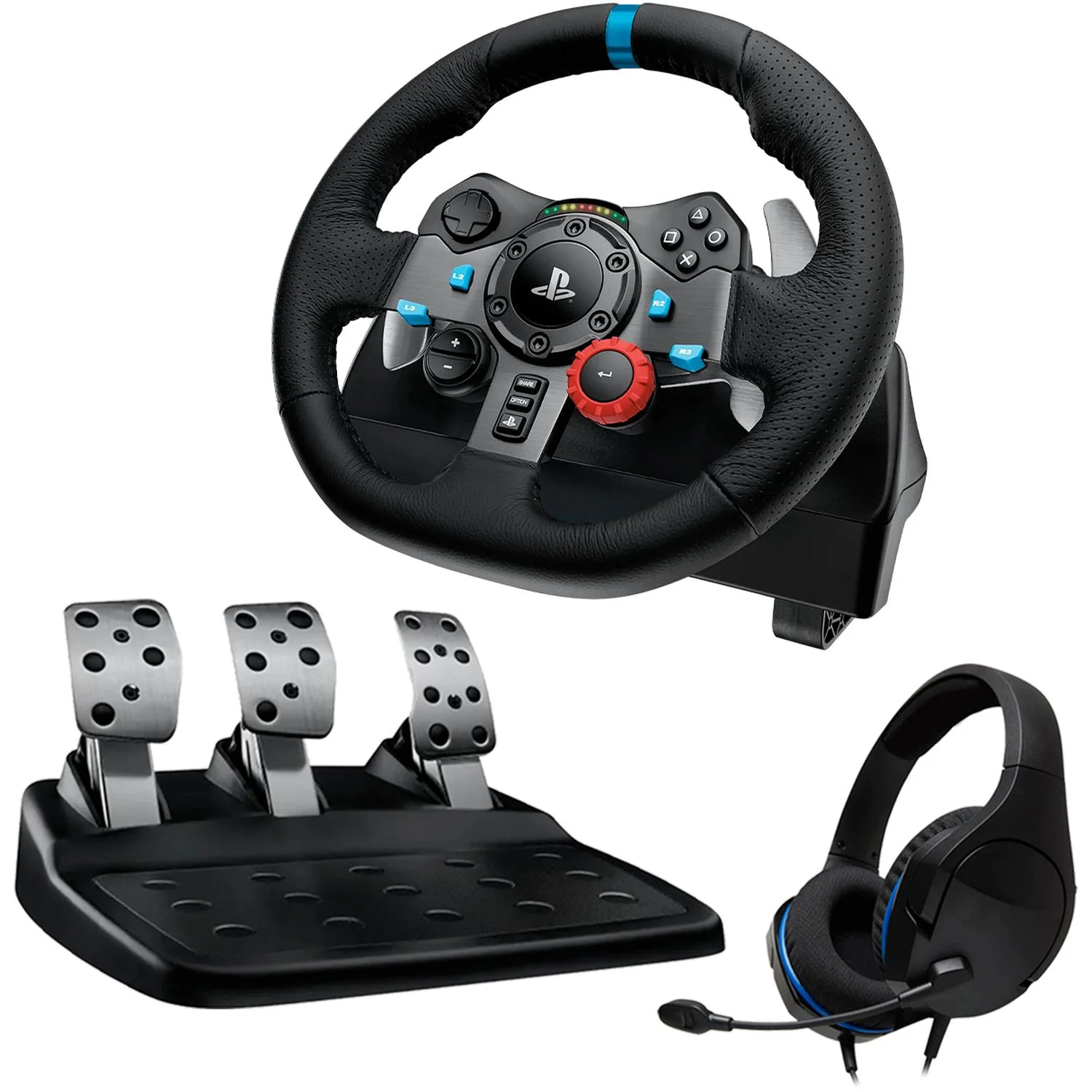 Volante Pedales LOGITECH G29 Playstation Driving Force PS3 PS4 PS5 PC + Audifonos DXT Gaming Open Box