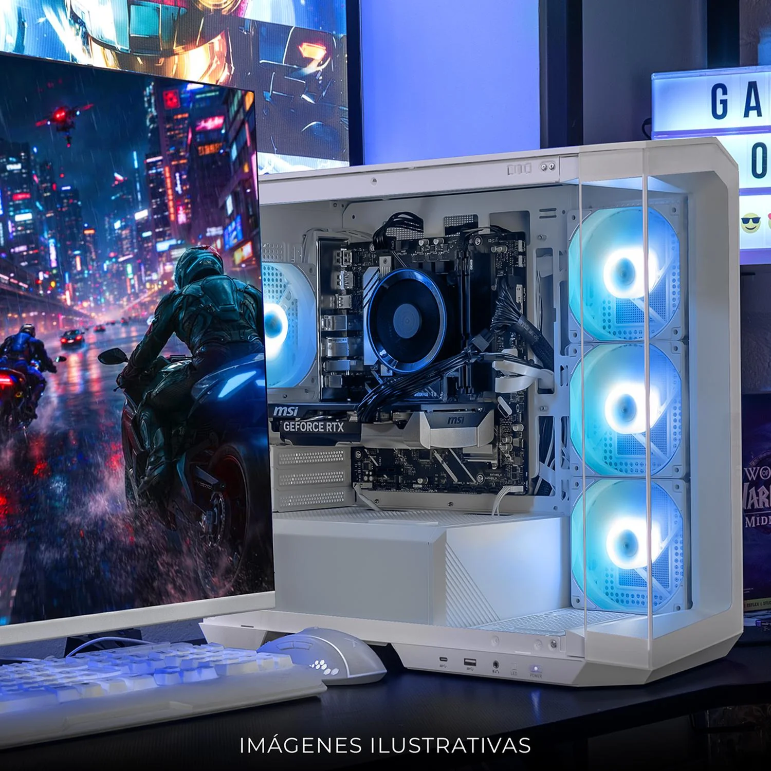 Computadora Escritorio Completa Xtreme Pc Gaming Intel Core i5 10400T 16GB SSD 500GB Monitor 23.8 75Hz WIFI Black rendimiento básico para juegos casuales, trabajo y estudio - Image 6