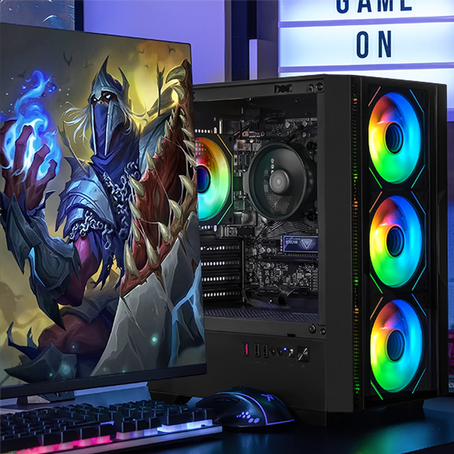 Computadora Escritorio Xtreme PC Gaming AMD Radeon Vega Renoir Ryzen 7 5700G 16GB SSD 1TB WIFI Black gaming ligero en calidad baja, oficina, estudio y hogar - Image 6