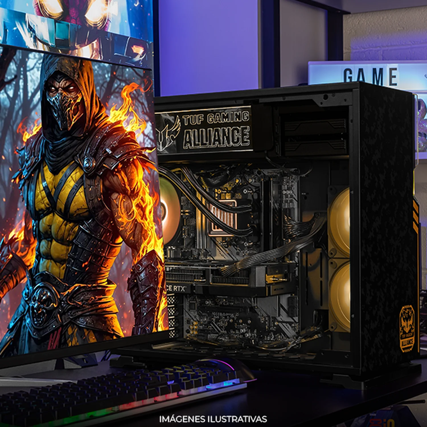 PC Gamer IA Xtreme PC Gaming TUF NVIDIA GeForce RTX 5070 AMD Ryzen 7 5700X 32GB SSD 1TB Sistema Liquido WIFI Black Alto Desempeño Creativo con IA Integrada - Image 6
