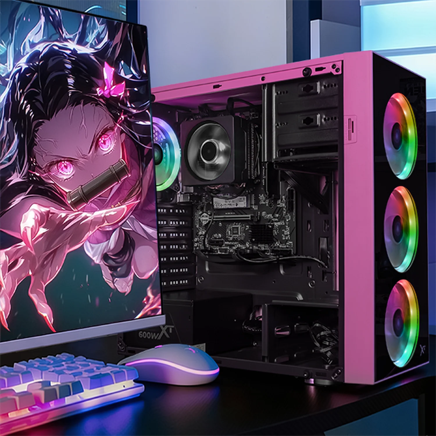 Computadora Escritorio Xtreme PC Gaming AMD Radeon 720M Ryzen 9 7900 32GB DDR5 SSD 1TB WIFI Pink gaming ligero en calidad baja, oficina, estudio y hogar - Image 6
