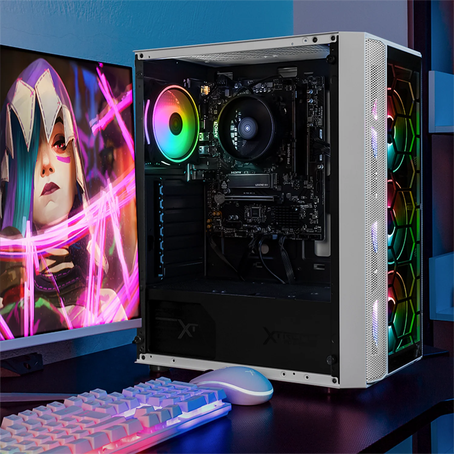 Xtreme PC Gaming AMD Radeon 760M Ryzen 5 8600G 16GB DDR5 SSD 1TB Monitor 27 75Hz WIFI White - Image 6