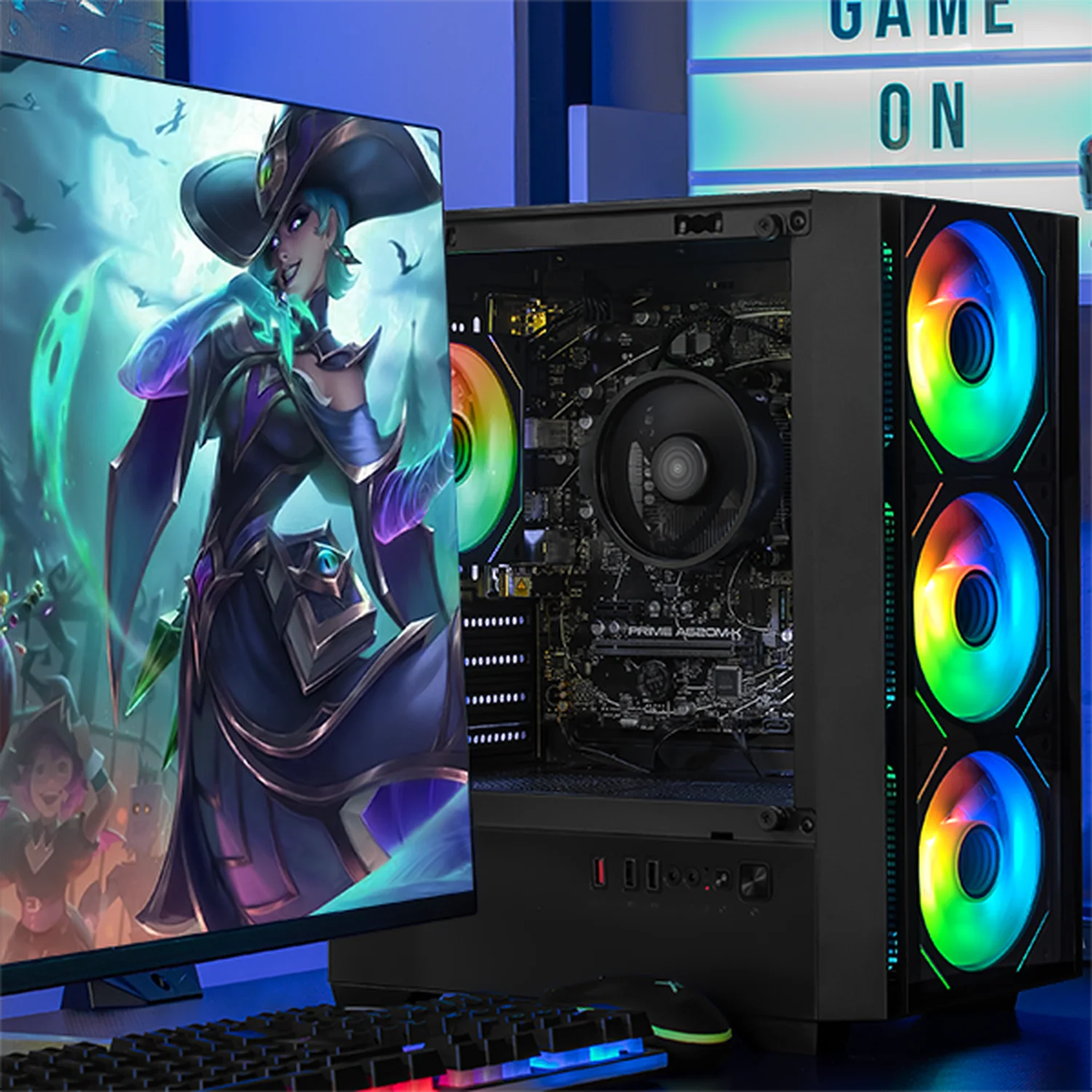 Computadora Escritorio Completa Xtreme PC Gaming AMD Radeon 780M Ryzen 7 8700G 16GB DDR5 SSD 500GB Monitor Curvo 27 100Hz WIFI Black rendimiento básico para juegos casuales, trabajo y estudio - Image 6