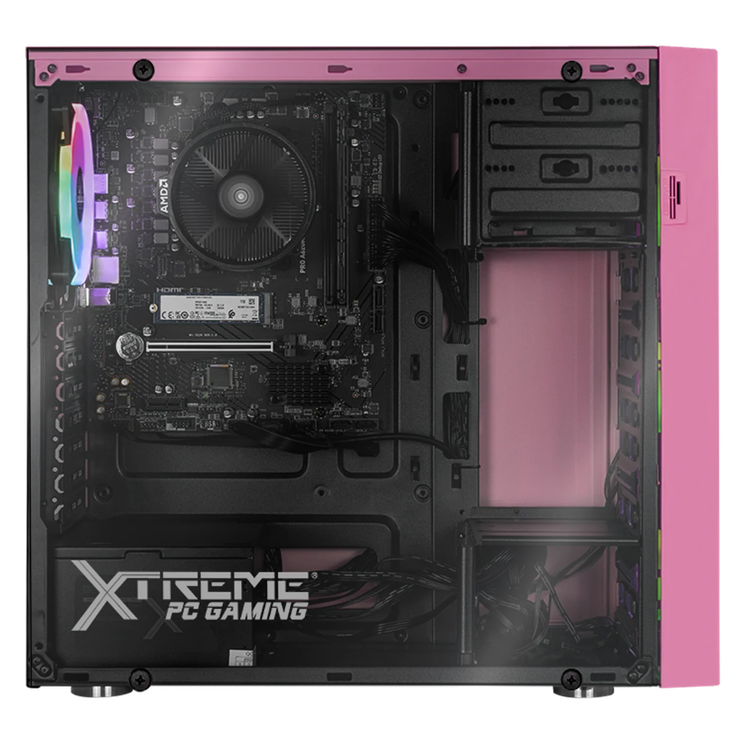 Computadora Escritorio Xtreme PC Gaming AMD Radeon 780M Ryzen 7 8700G 16GB DDR5 SSD 500GB WIFI Pink rendimiento básico para juegos casuales, trabajo y estudio - Image 4