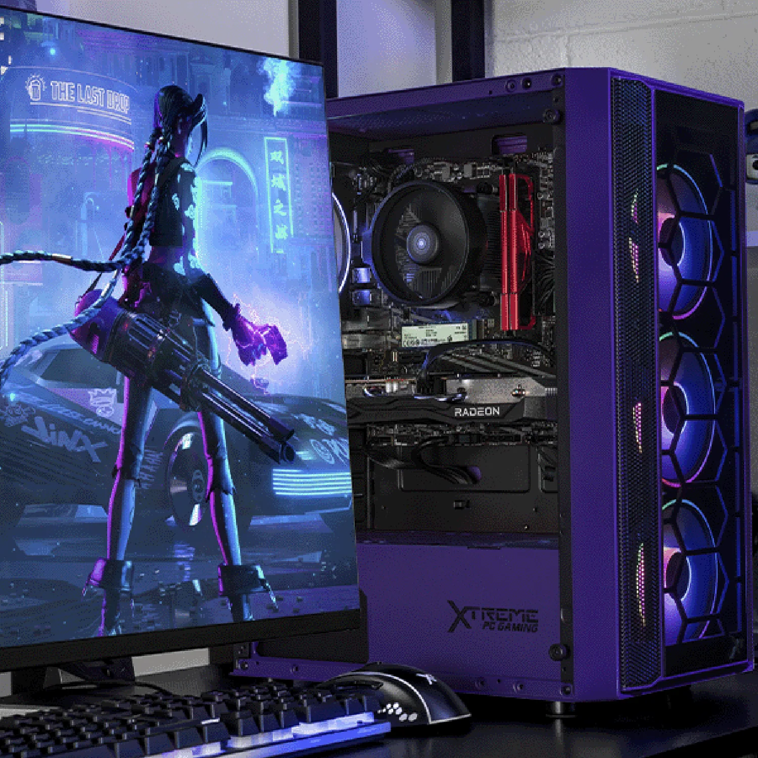 Xtreme PC Gaming AMD Radeon RX 6600 Ryzen 7 5700 32GB SSD 1TB Monitor 27 165Hz WIFI Violet - Image 6