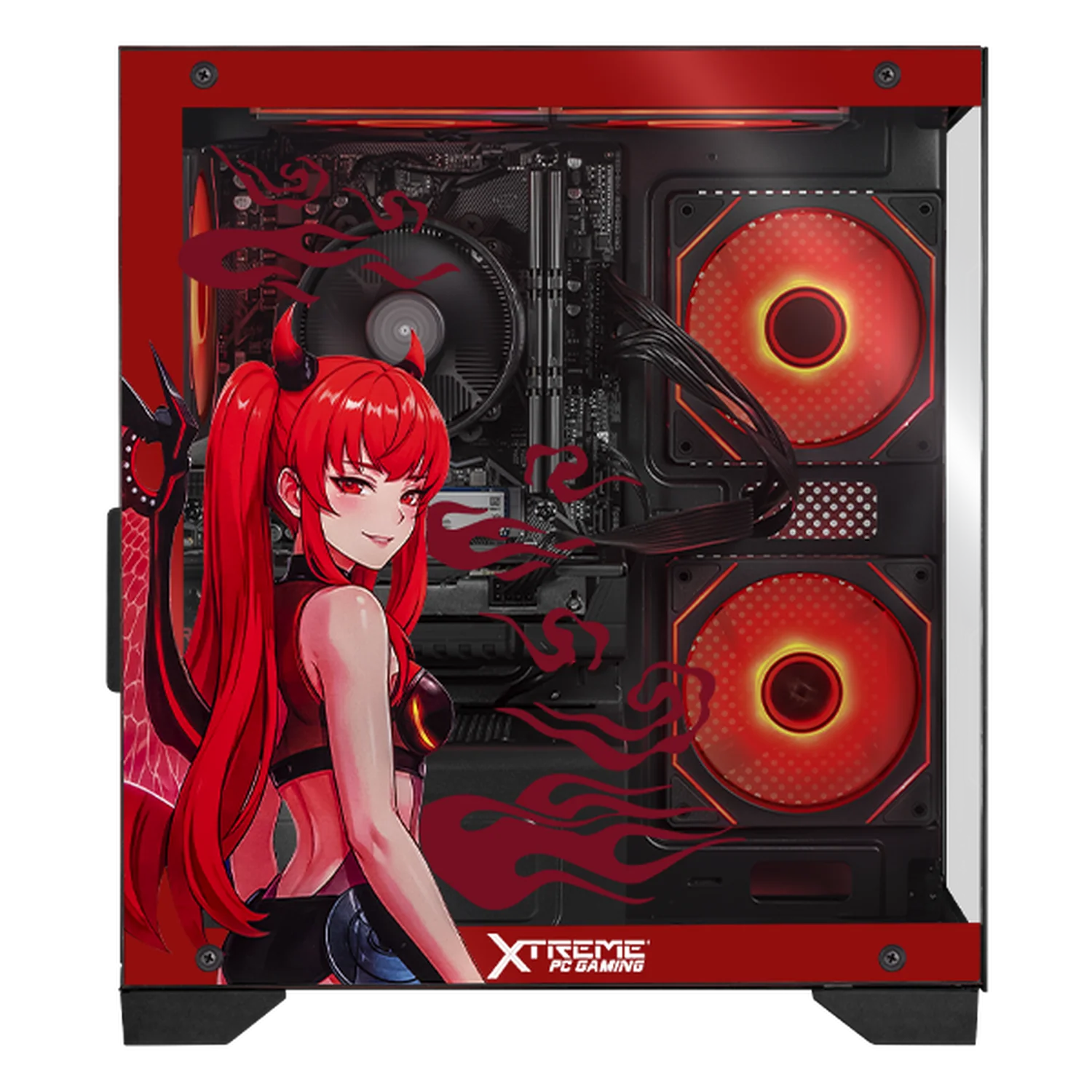 PC Gamer Completa Xtreme PC Gaming AMD Radeon RX 9060 Ryzen 7 5700 16GB SSD 1TB Monitor Curvo 27 180Hz WIFI Scarlet Dragon gaming 1080p, estudios y multitarea - Image 2