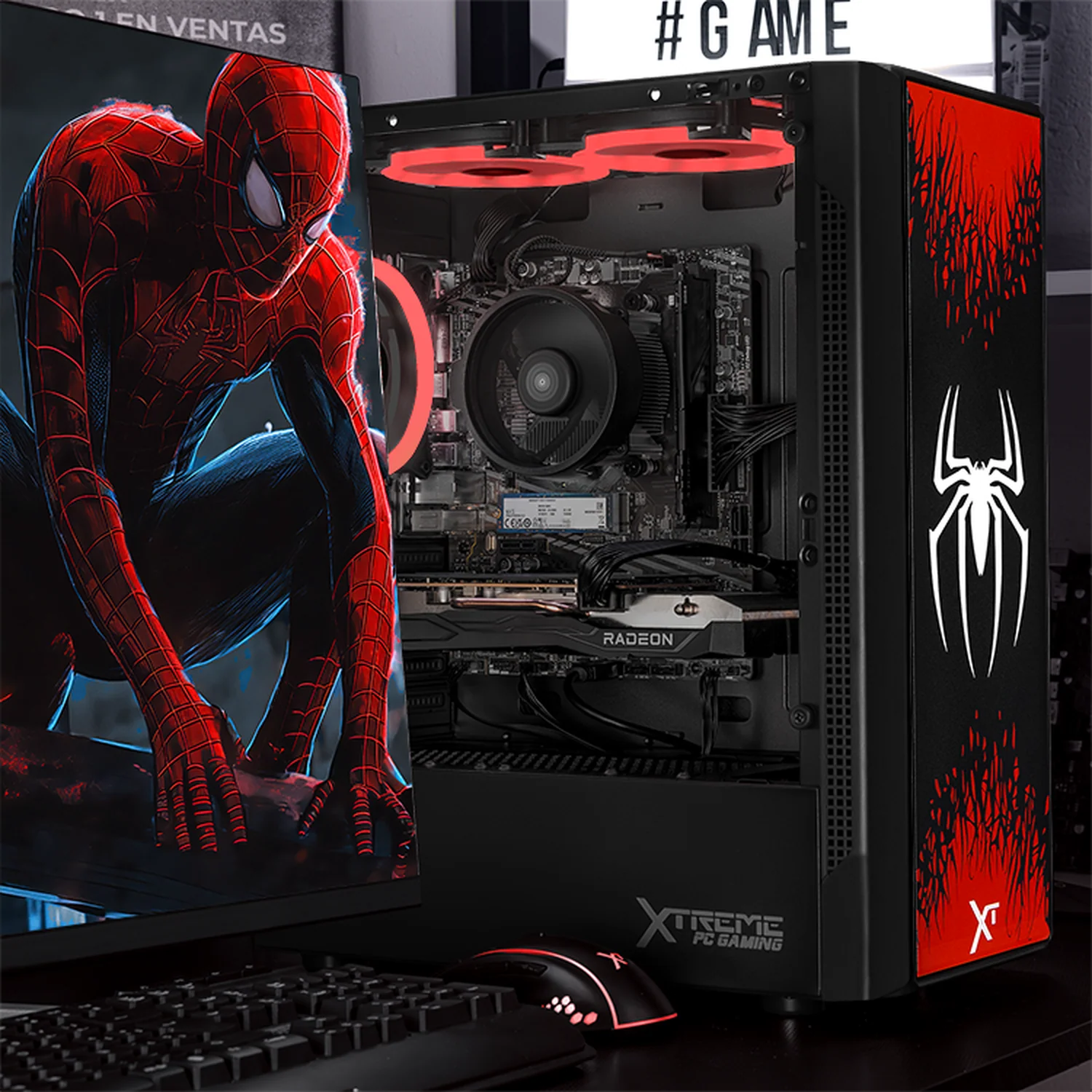 Computadora Gamer Completa Xtreme PC Gaming AMD Radeon RX 7600 Ryzen 7 5700 16GB SSD 1TB Monitor 27 180Hz WIFI Spider-Man 2 experiencia de juego fluida en nivel medio - Image 6