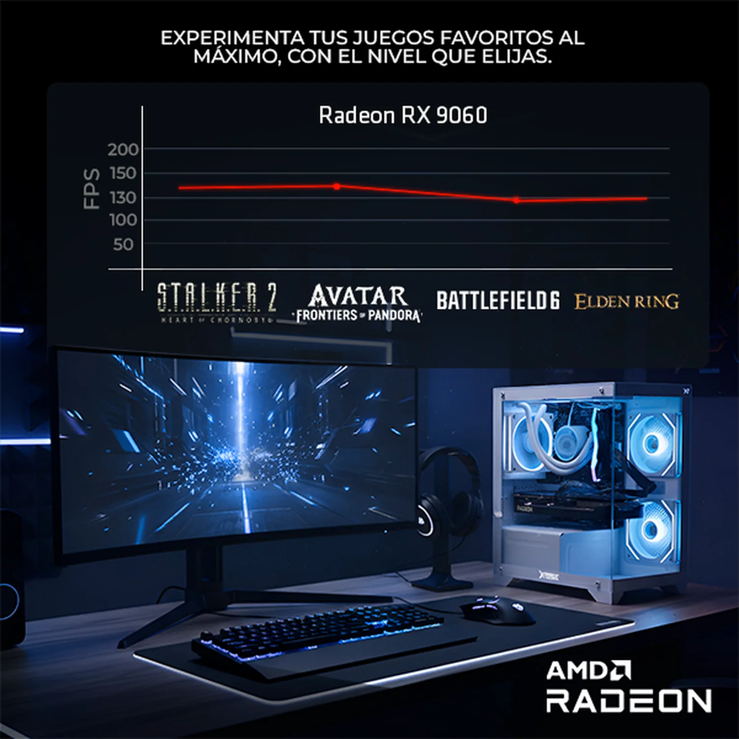 PC Gamer Xtreme PC Gaming AMD Radeon RX 9060 Ryzen 7 5700 16GB SSD 1TB WIFI Jinx Edition gaming 1080p, estudios y multitarea - Image 4