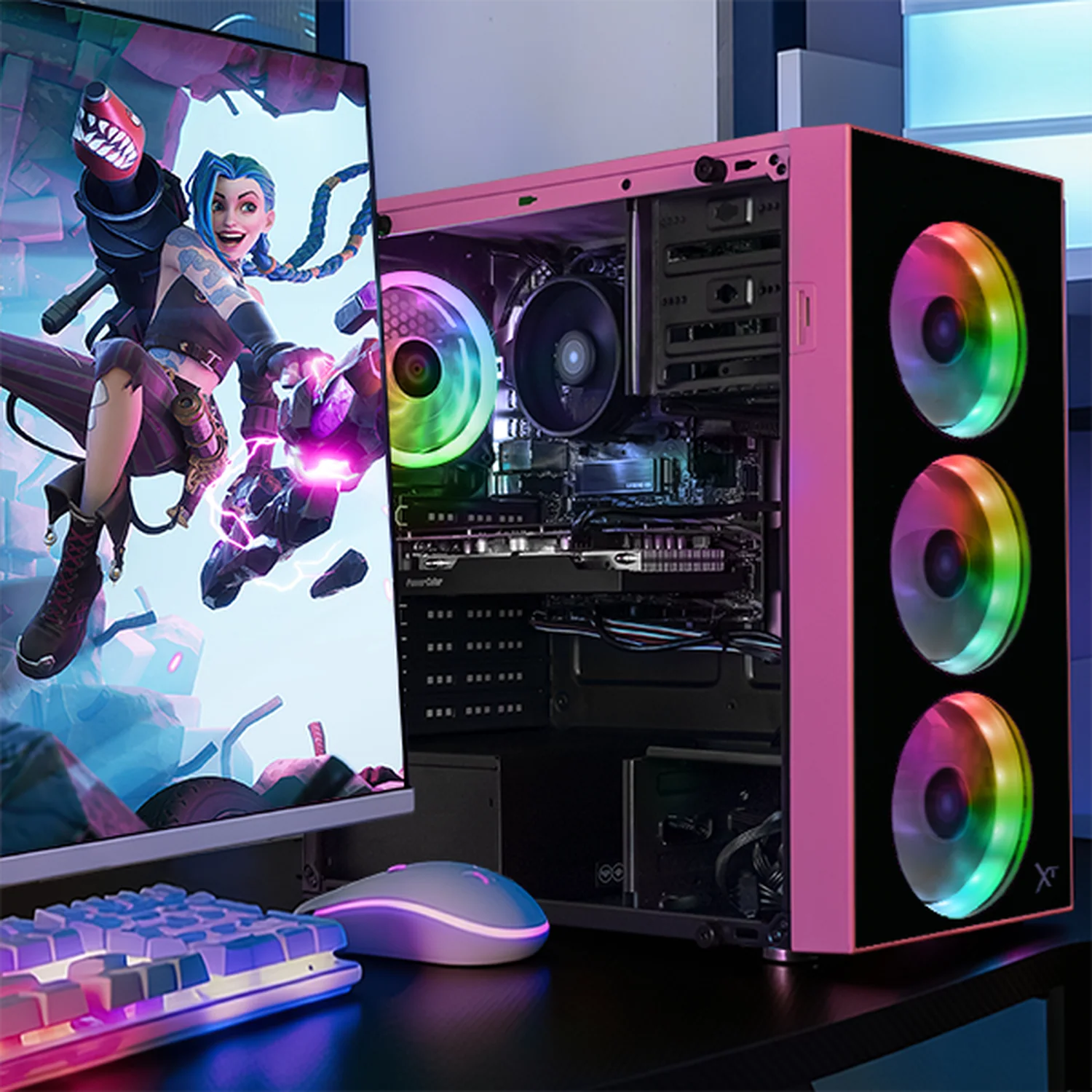 PC Gamer Xtreme PC Gaming AMD Radeon RX 9060 Ryzen 7 5700 16GB SSD 1TB WIFI Jinx Edition gaming 1080p, estudios y multitarea - Image 6