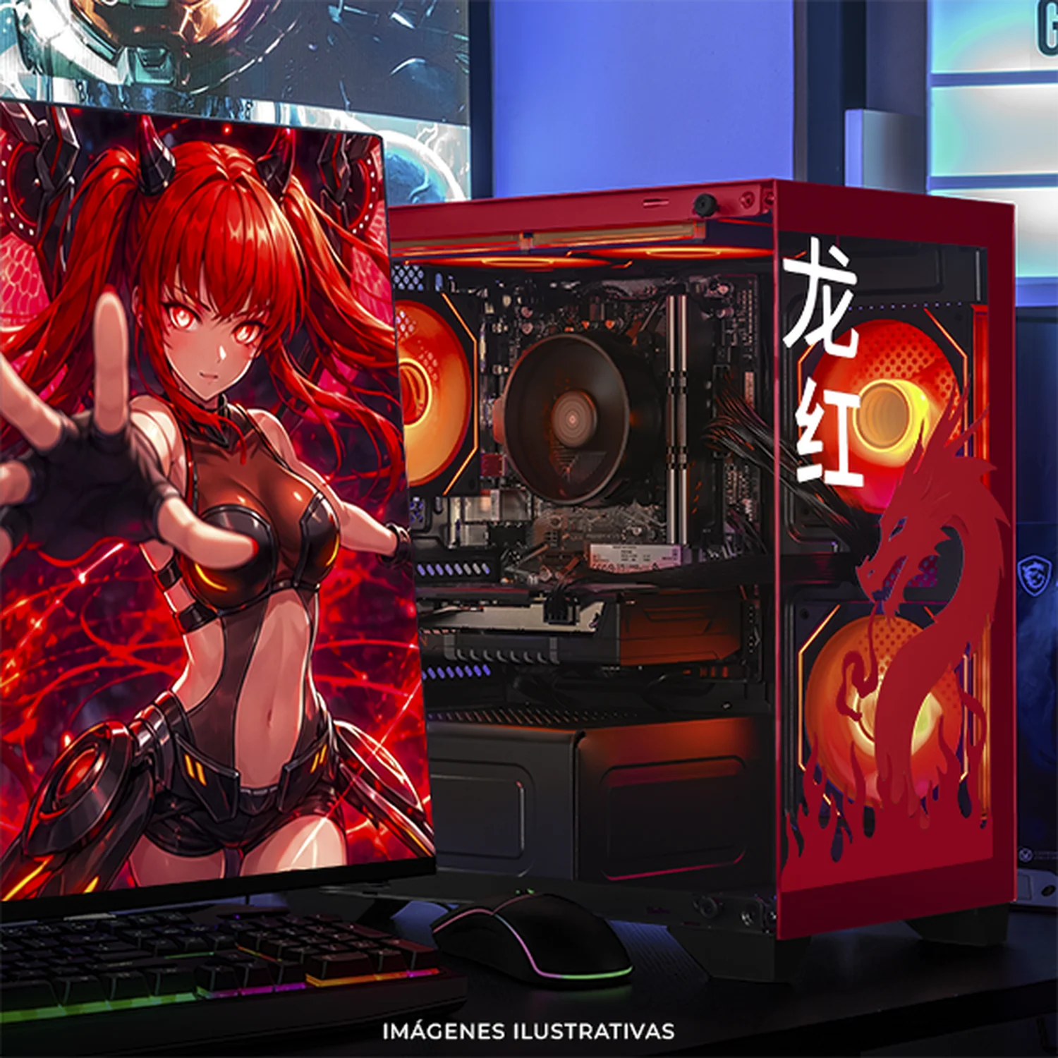 PC Gamer Xtreme PC Gaming AMD Radeon RX 9060 Ryzen 7 5700 16GB SSD 1TB WIFI Scarlet Dragon gaming 1080p, estudios y multitarea - Image 6