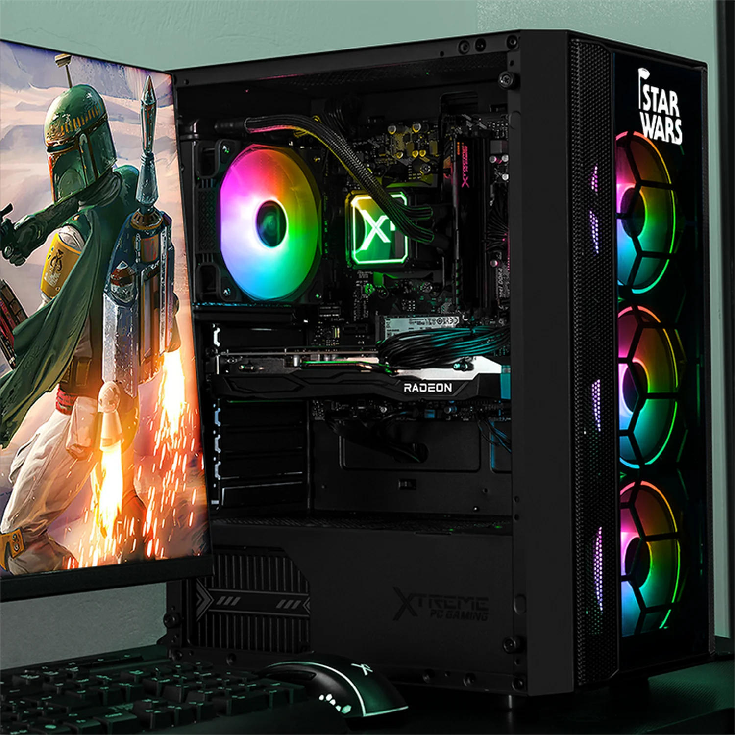 PC Gamer Xtreme PC Gaming AMD Radeon RX 9060 Ryzen 7 5700 16GB SSD 1TB Sistema Liquido WIFI Boba Comic gaming 1080p, estudios y multitarea - Image 6