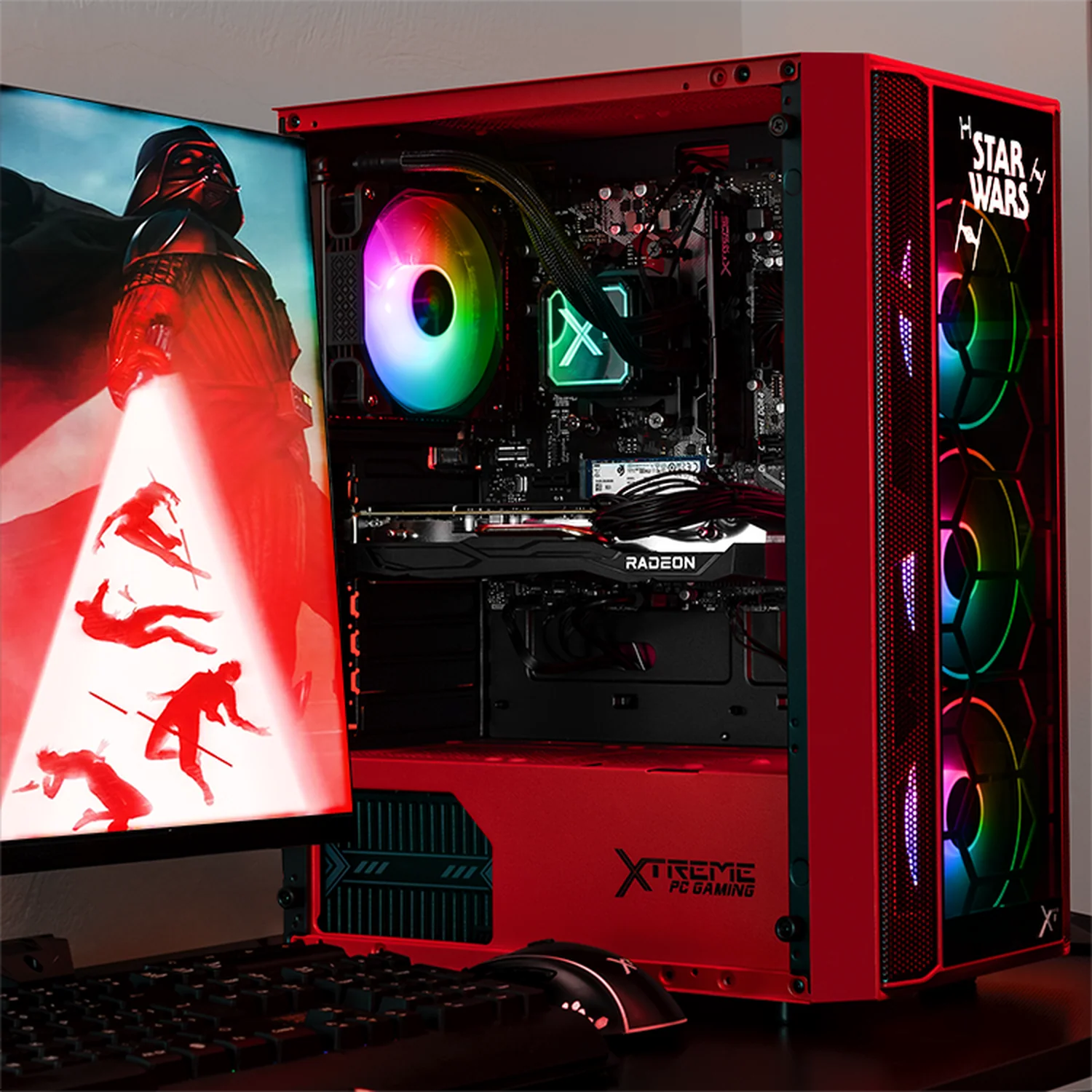 Xtreme PC Gaming AMD Radeon RX 7600 Ryzen 7 5700 32GB SSD 1TB Sistema Liquido WIFI DarthVader - Image 6