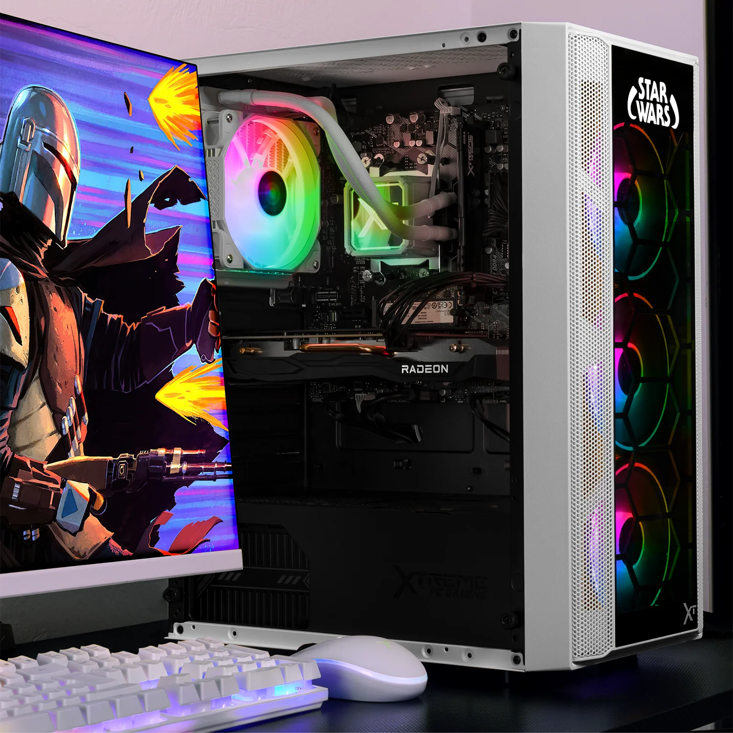 Computadora Gamer Xtreme PC Gaming AMD Radeon RX 7600 Ryzen 7 5700 16GB SSD 1TB Sistema Liquido WIFI Mandalorian experiencia de juego fluida en nivel medio - Image 6