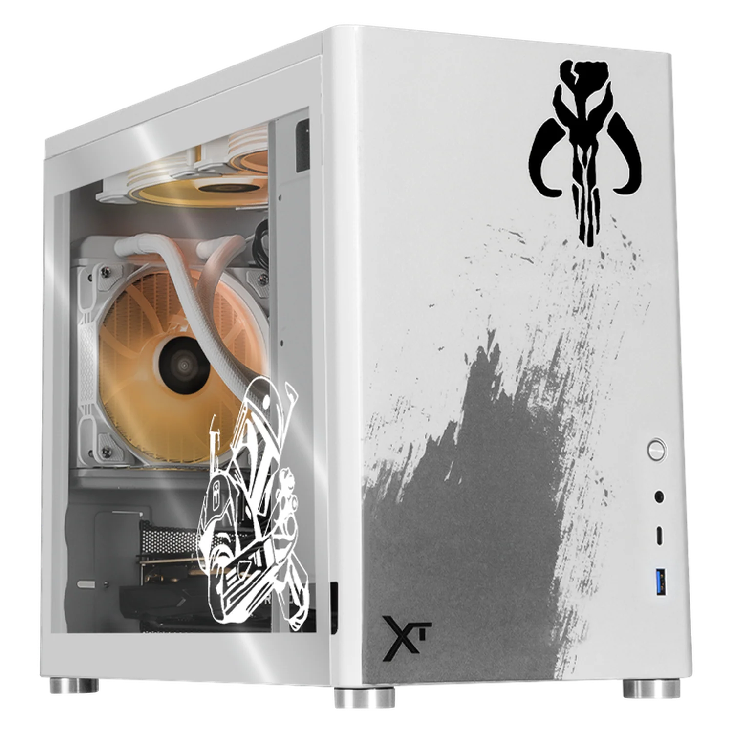 Computadora Gamer Xtreme PC Gaming AMD Radeon RX 7600 Ryzen 7 5700 16GB SSD 1TB Sistema Liquido WIFI Mandalorian Brown experiencia de juego fluida en nivel medio