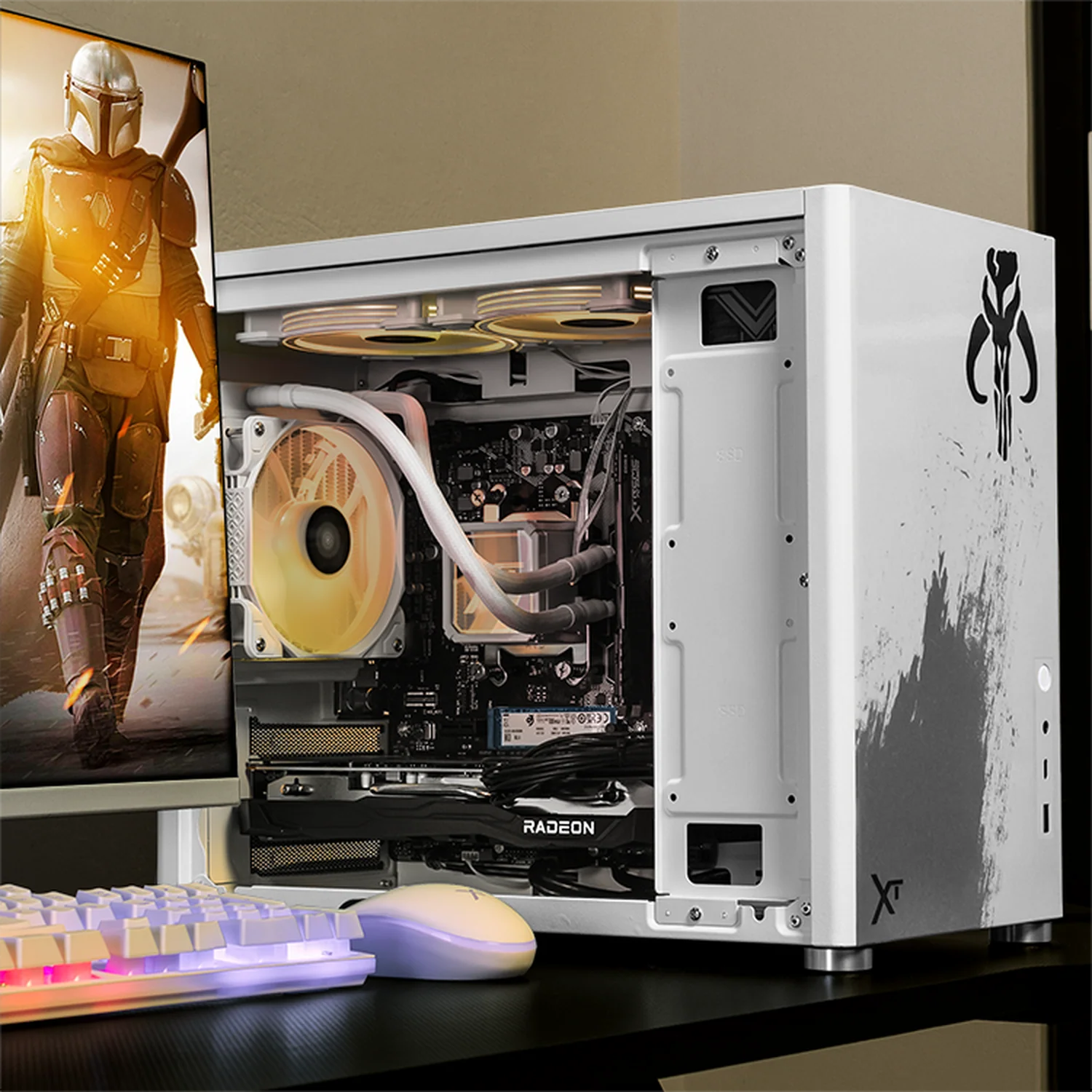 Computadora Gamer Xtreme PC Gaming AMD Radeon RX 7600 Ryzen 7 5700 16GB SSD 1TB Sistema Liquido WIFI Mandalorian Brown experiencia de juego fluida en nivel medio - Image 6