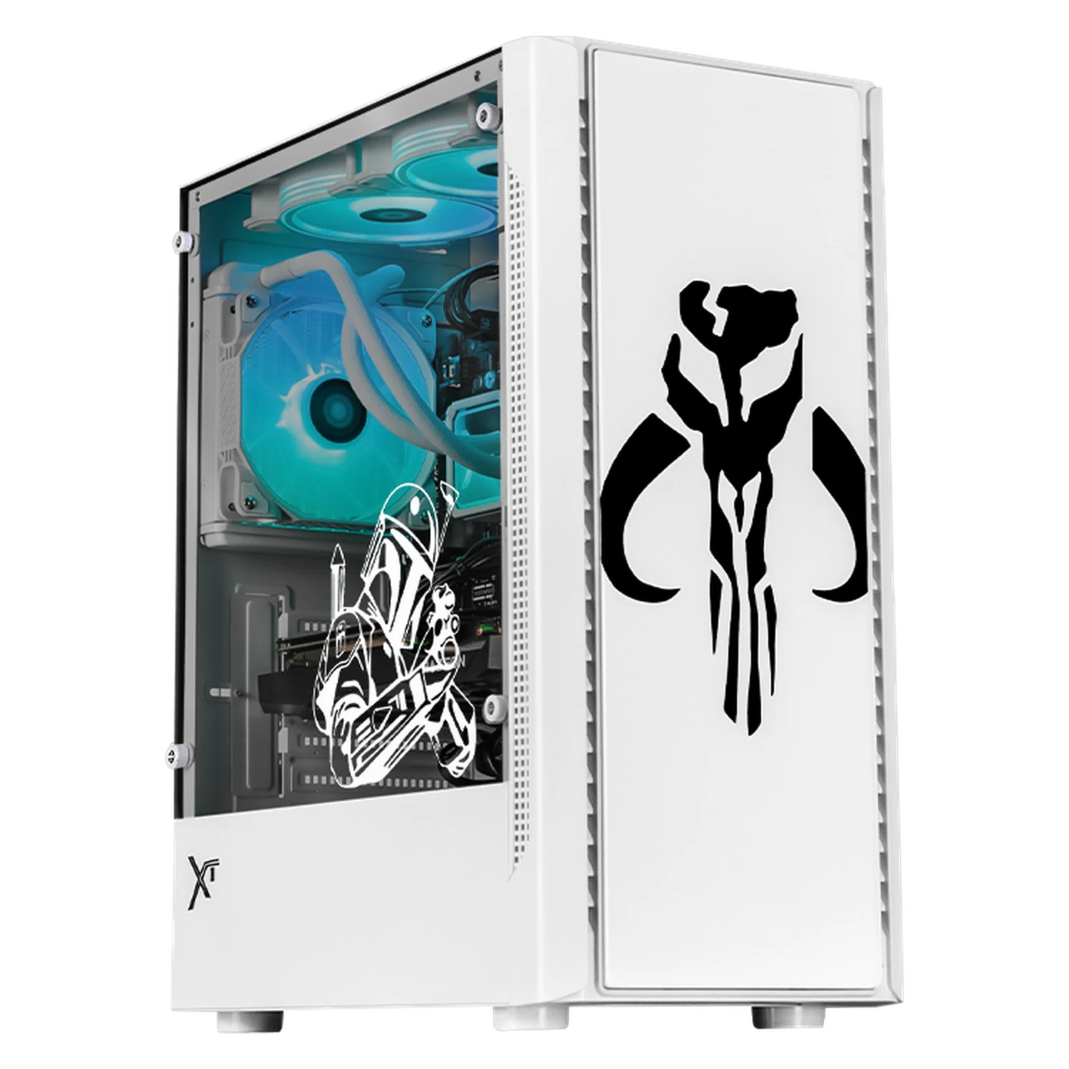 Computadora Gamer Xtreme PC Gaming AMD Radeon RX 7600 Ryzen 7 5700 16GB SSD 1TB Sistema Liquido WIFI Mandalorian Green experiencia de juego fluida en nivel medio
