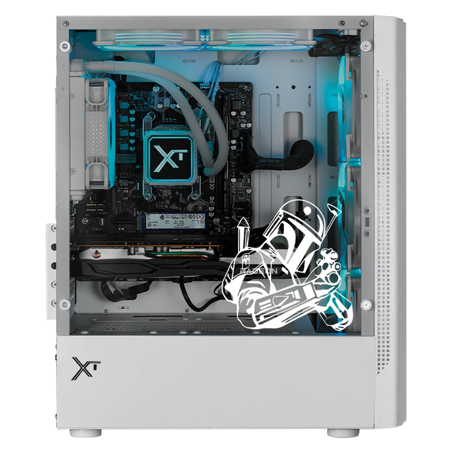 Computadora Gamer Xtreme PC Gaming AMD Radeon RX 7600 Ryzen 7 5700 16GB SSD 1TB Sistema Liquido WIFI Mandalorian Green experiencia de juego fluida en nivel medio - Image 4