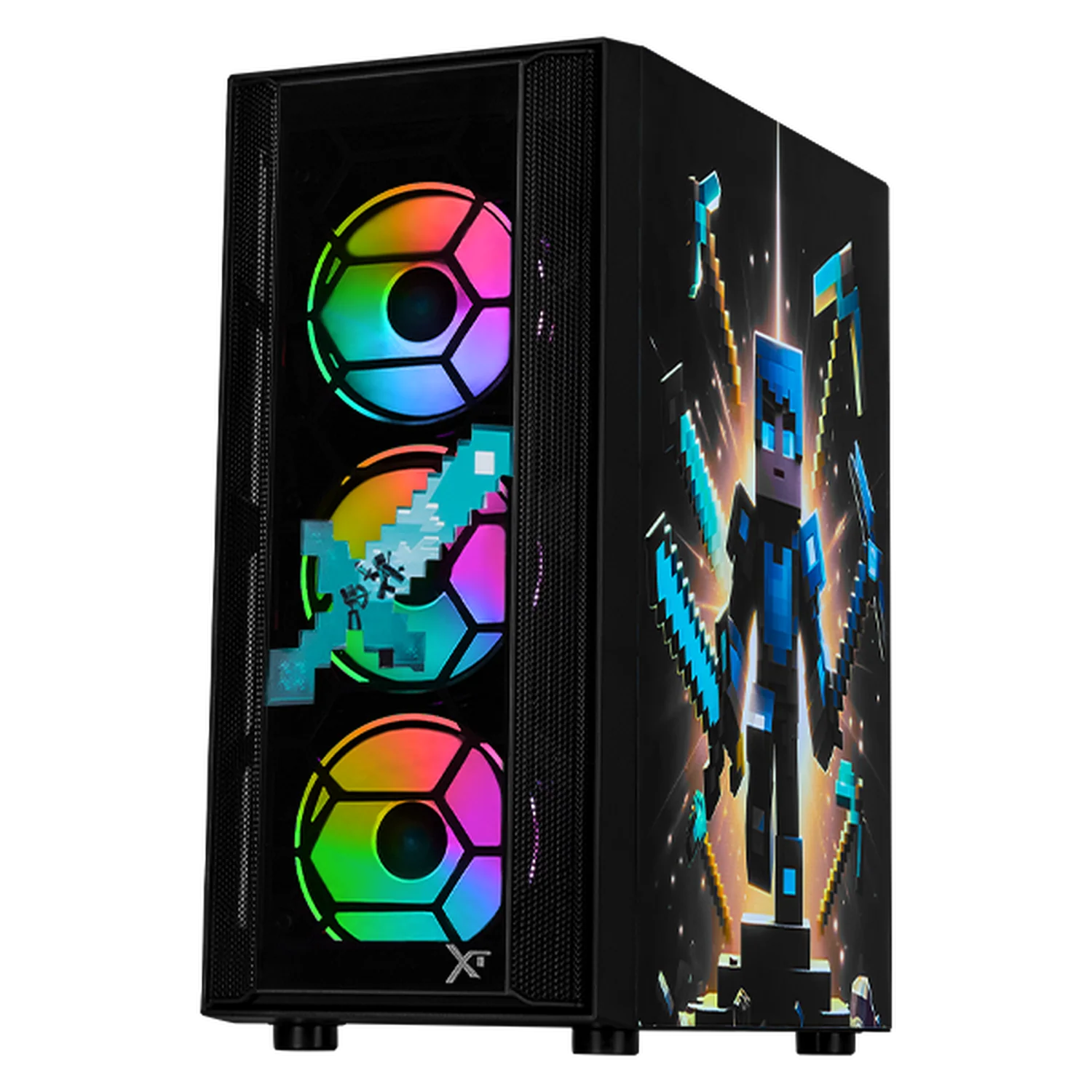 PC Gamer Xtreme PC Gaming AMD Radeon RX 9060 Ryzen 7 5700 16GB SSD 1TB Sistema Liquido WIFI Minecraft Steve gaming 1080p, estudios y multitarea - Image 2