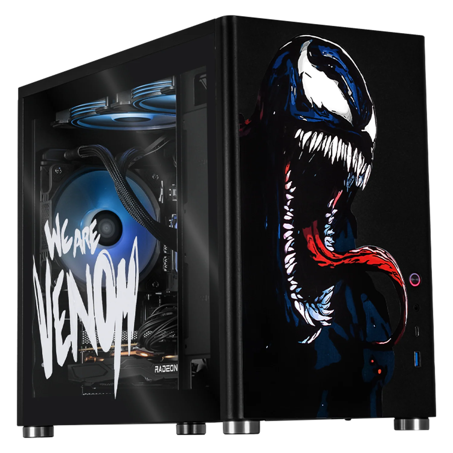 Computadora Gamer Xtreme PC Gaming AMD Radeon RX 7600 Ryzen 7 5700 16GB SSD 1TB Sistema Liquido WIFI Venom experiencia de juego fluida en nivel medio