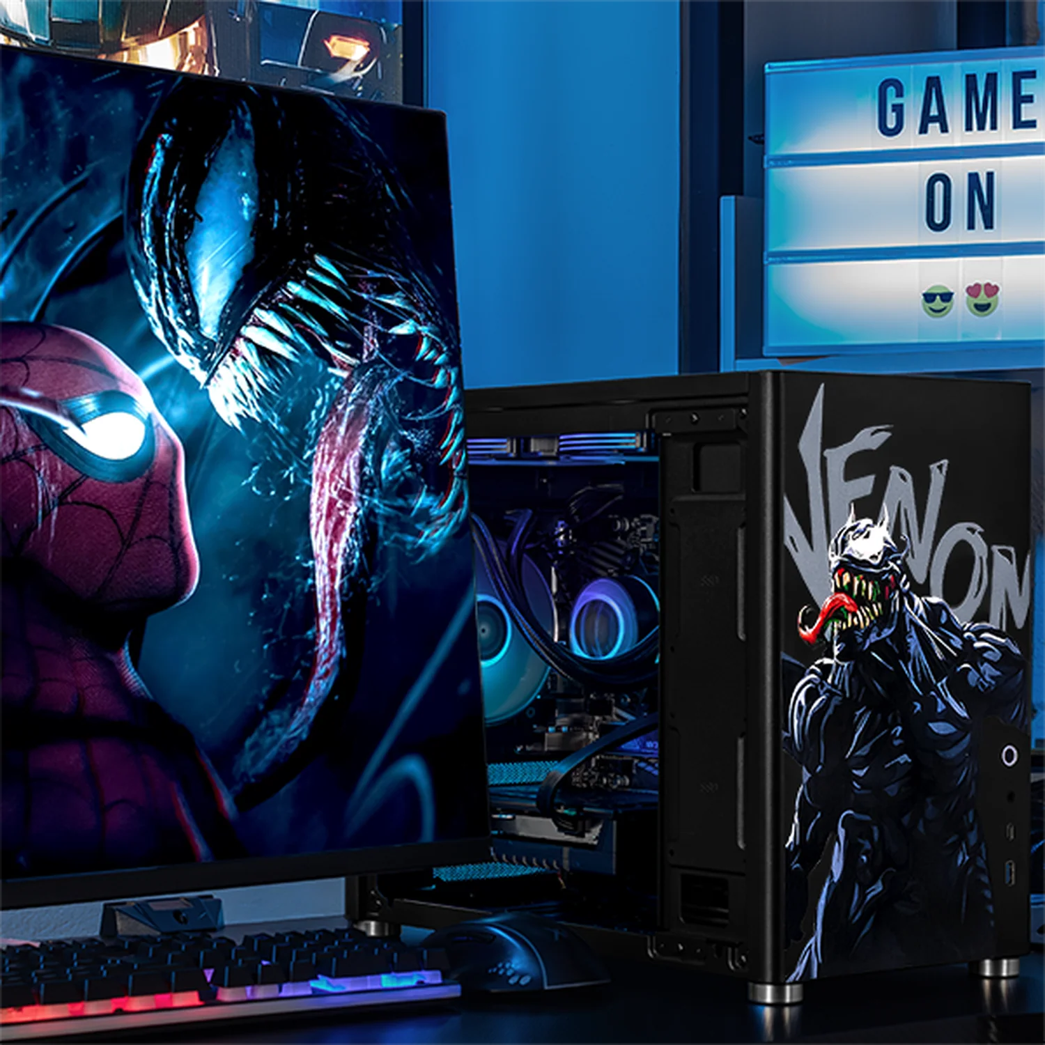 PC Gamer IA Xtreme PC Gaming AMD Radeon RX 9060 Ryzen 7 5700 16GB SSD 1TB Sistema Liquido WIFI Venom-Spider Productividad Versátil Acelerada con IA - Image 6