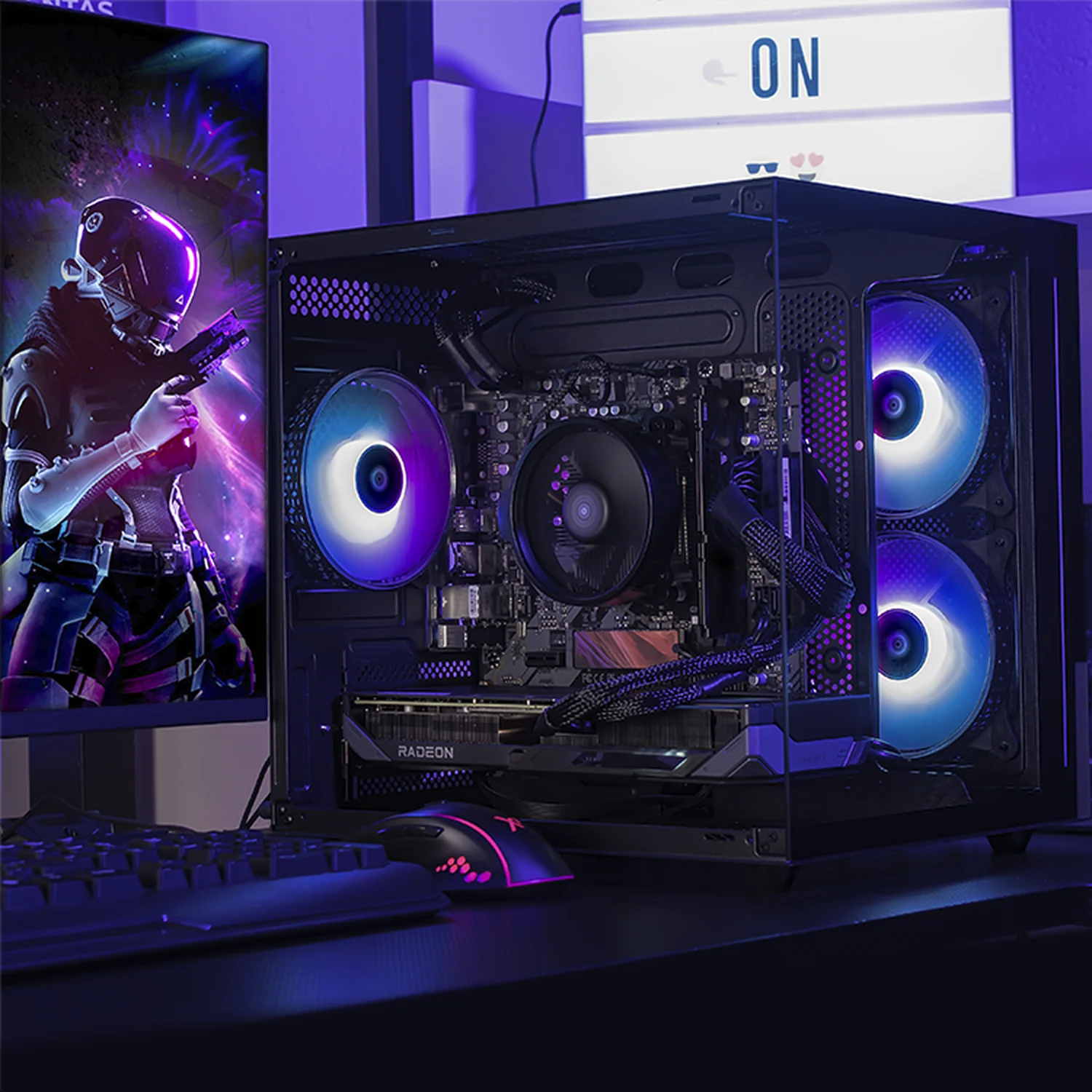 PC Gamer Xtreme PC Gaming AMD Radeon RX 9060 XT 16GB Ryzen 7 8700F 32GB DDR5 SSD 1TB WIFI Black gaming 1080p, estudios y multitarea - Image 6