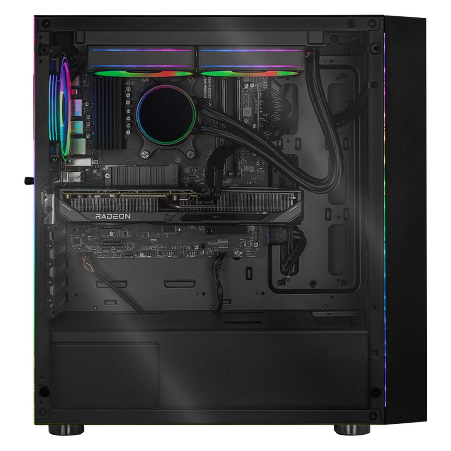Xtreme PC Gaming AMD Radeon RX 9060 XT Ryzen 7 5700 32GB SSD 1TB Sistema Liquido WIFI Black - Image 4