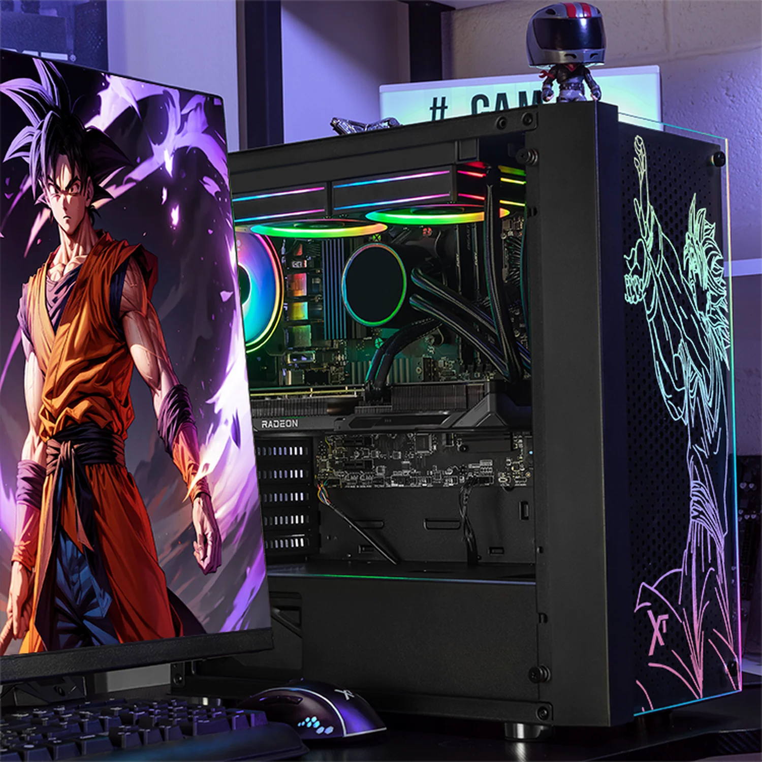 Xtreme PC Gaming AMD Radeon RX 9060 XT Ryzen 7 5700 32GB SSD 1TB Sistema Liquido WIFI Black - Image 6