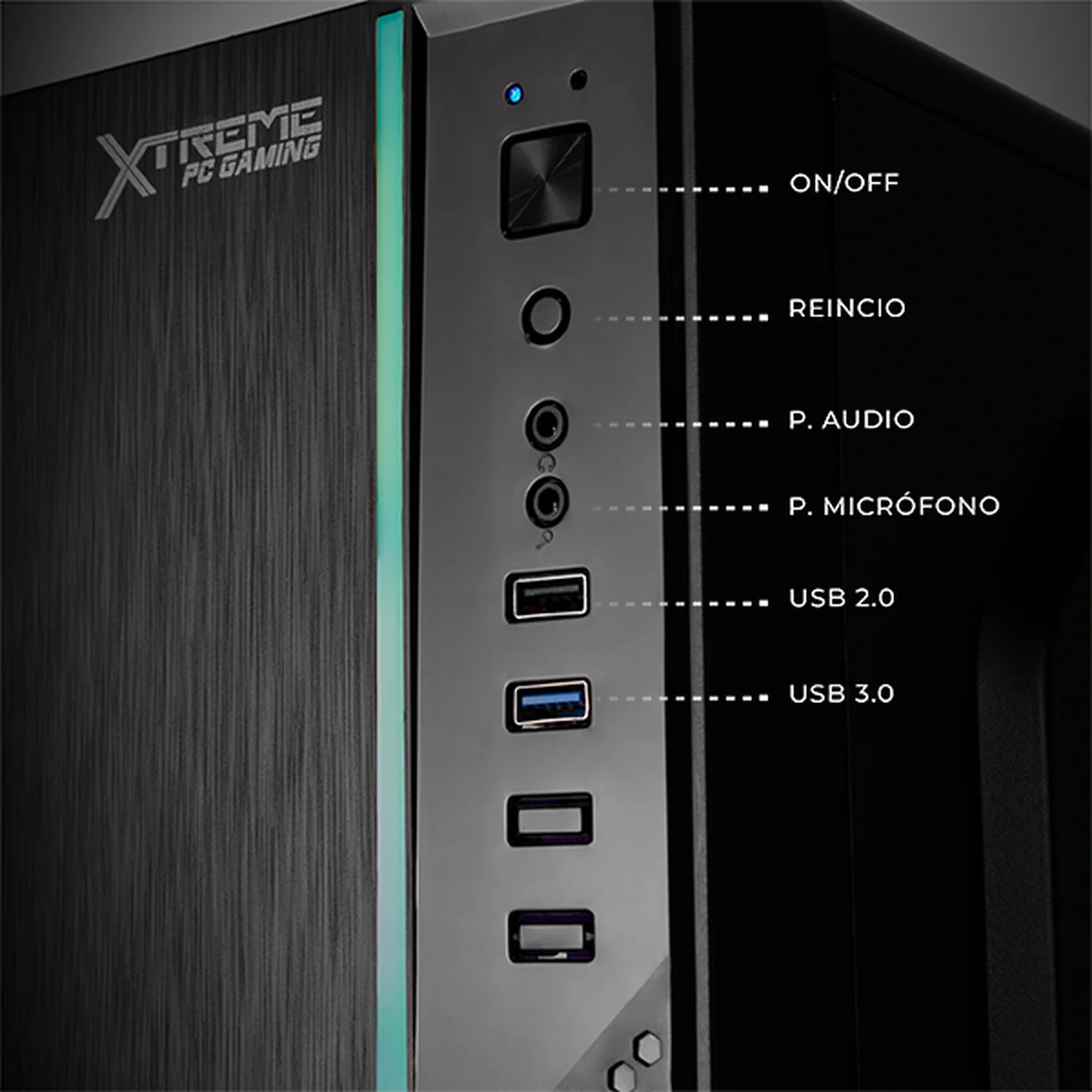 Computadora Escritorio Completa Xtreme PC Gaming AMD Radeon Vega 3 Athlon 3000G 16GB SSD 500GB Monitor 21.5 75Hz WIFI Black gaming ligero en calidad baja, oficina, estudio y hogar - Image 5