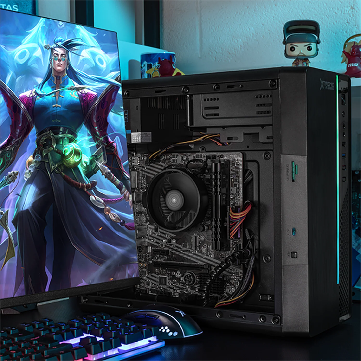 Computadora Escritorio Completa Xtreme PC Gaming AMD Radeon Vega 3 Athlon 3000G 16GB SSD 500GB Monitor 21.5 75Hz WIFI Black gaming ligero en calidad baja, oficina, estudio y hogar - Image 6