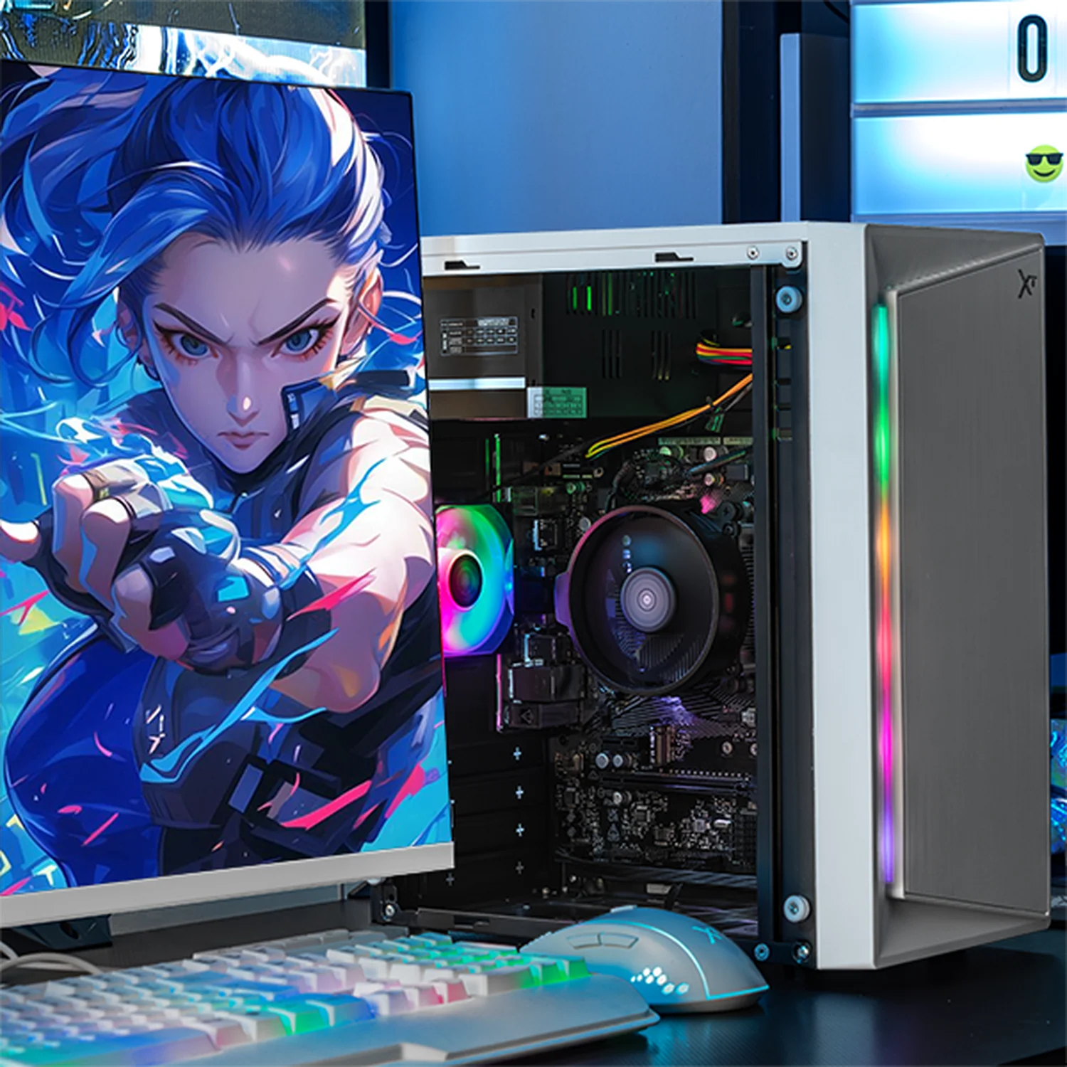 Computadora Escritorio Completa Xtreme PC Gaming AMD Radeon Vega 3 Athlon 3000G 16GB SSD 500GB Monitor 21.5 75Hz WIFI White rendimiento básico para juegos casuales, trabajo y estudio - Image 6