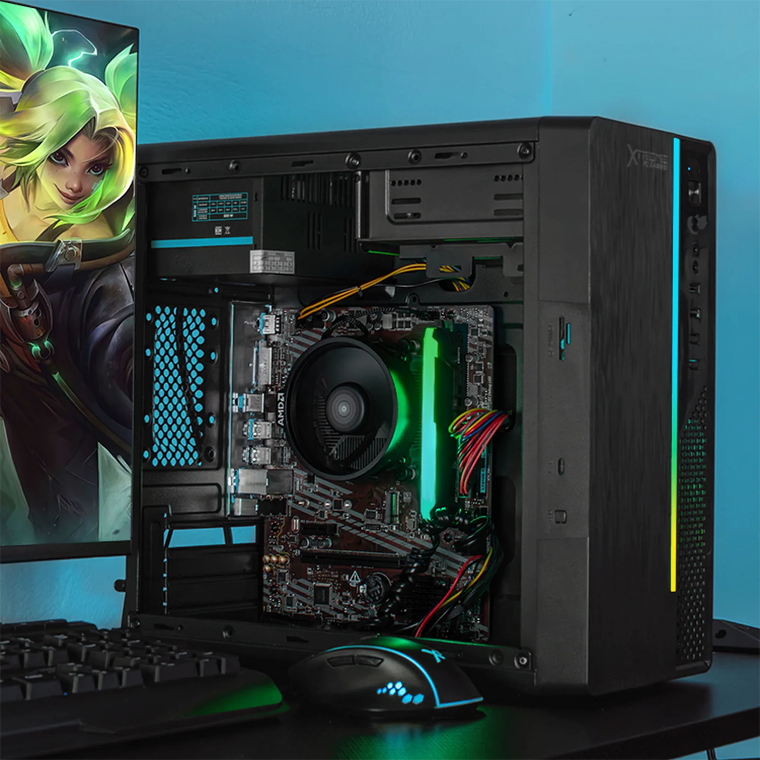 Xtreme PC Gaming AMD Radeon Vega 3 Athlon 3000G 3.5 Ghz Dual Core 16GB SSD 500GB WIFI Ultron Black - Image 6