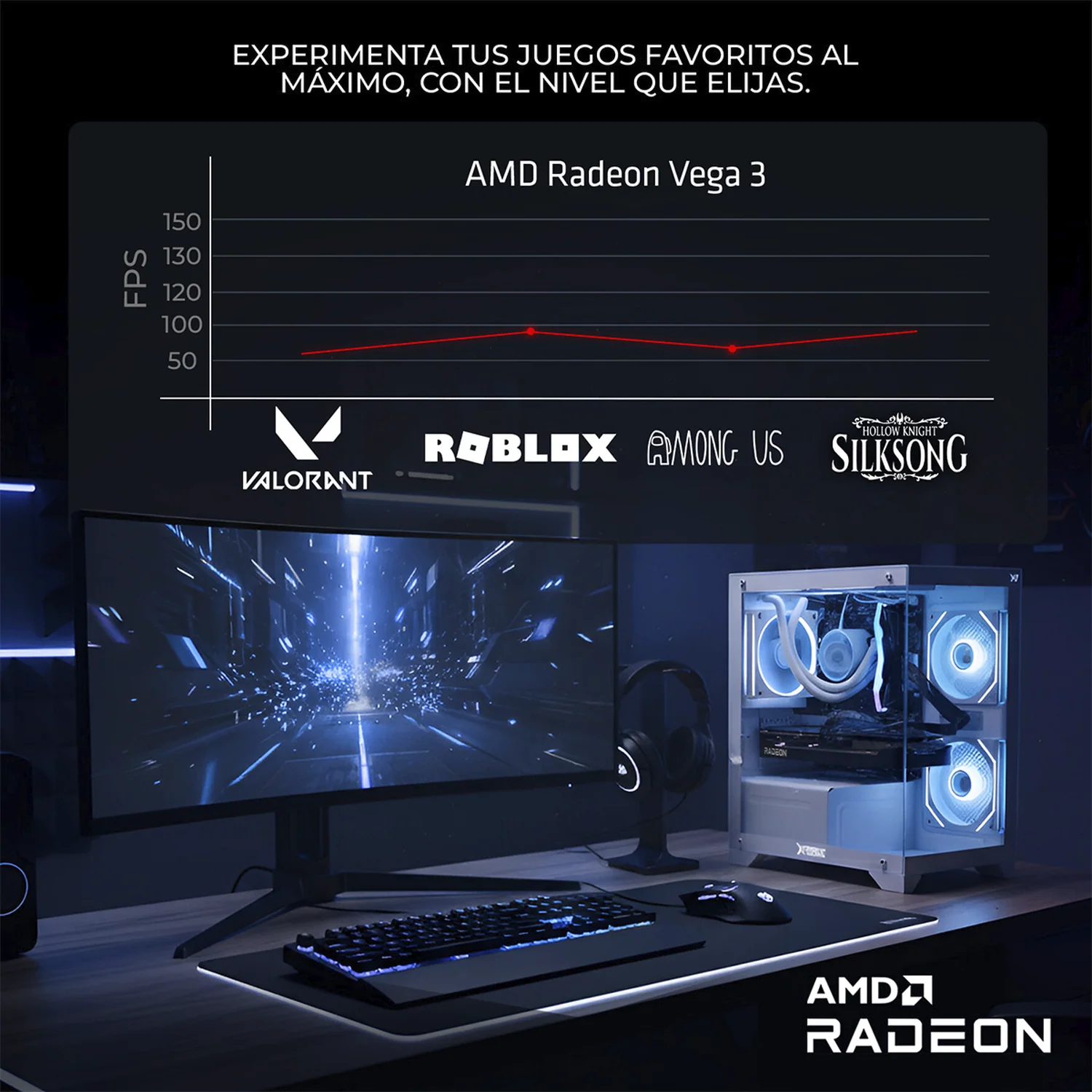 Computadora Escritorio Xtreme PC Gaming AMD Radeon Vega 3 Athlon 3000G 16GB SSD 500GB WIFI White rendimiento básico para juegos casuales, trabajo y estudio - Image 4