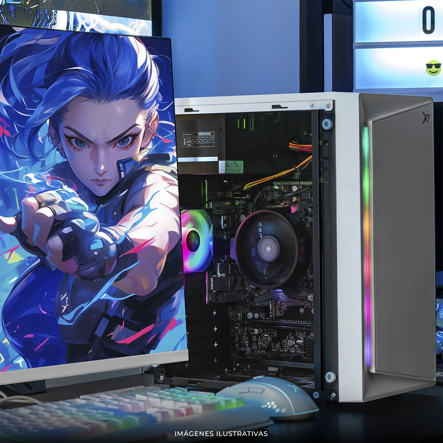 Computadora Escritorio Xtreme PC Gaming AMD Radeon Vega 3 Athlon 3000G 16GB SSD 500GB WIFI White rendimiento básico para juegos casuales, trabajo y estudio - Image 6