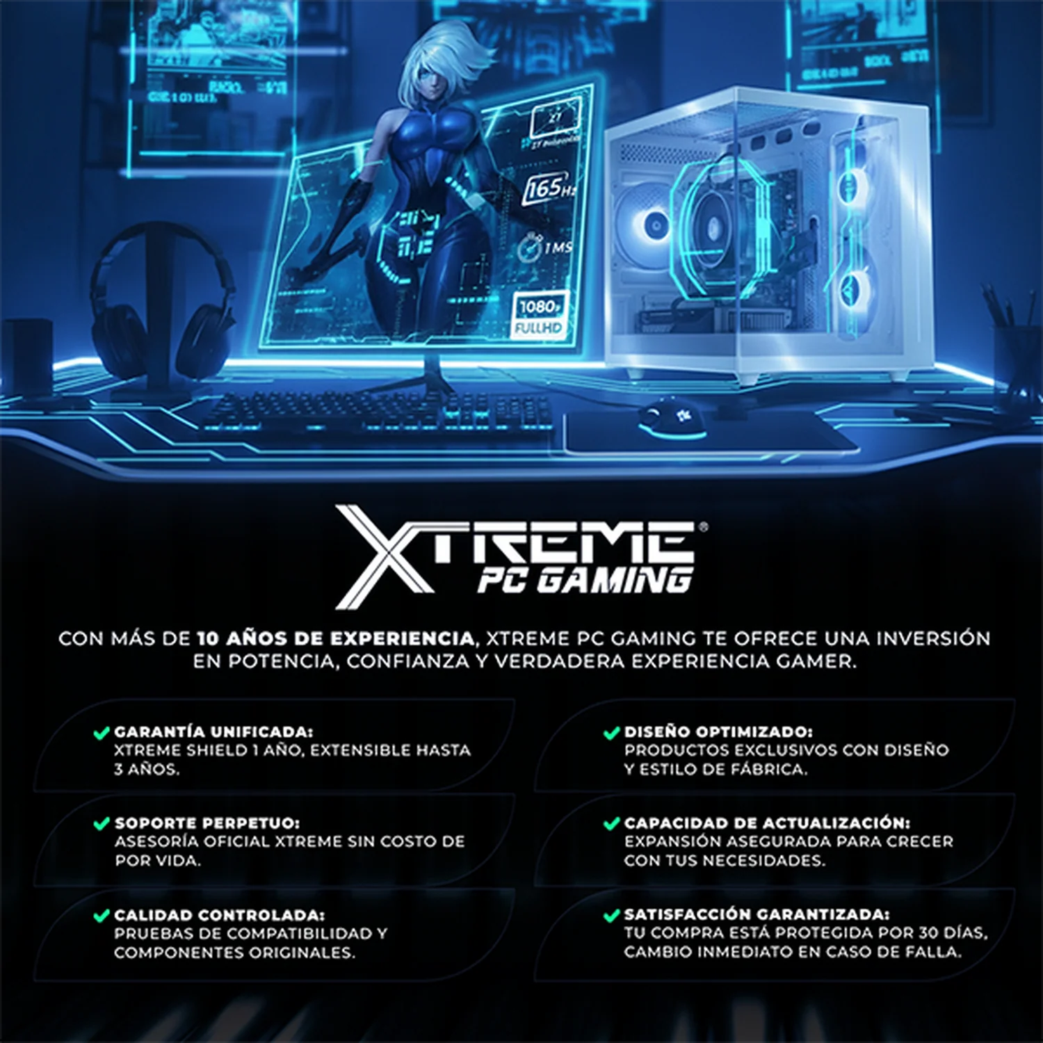 Computadora Escritorio Completa Xtreme PC Gaming AMD Radeon Vega 7 Ryzen 5 5600G 16GB SSD 500GB Monitor 27 75Hz WIFI Pink rendimiento básico para juegos casuales, trabajo y estudio - Image 5