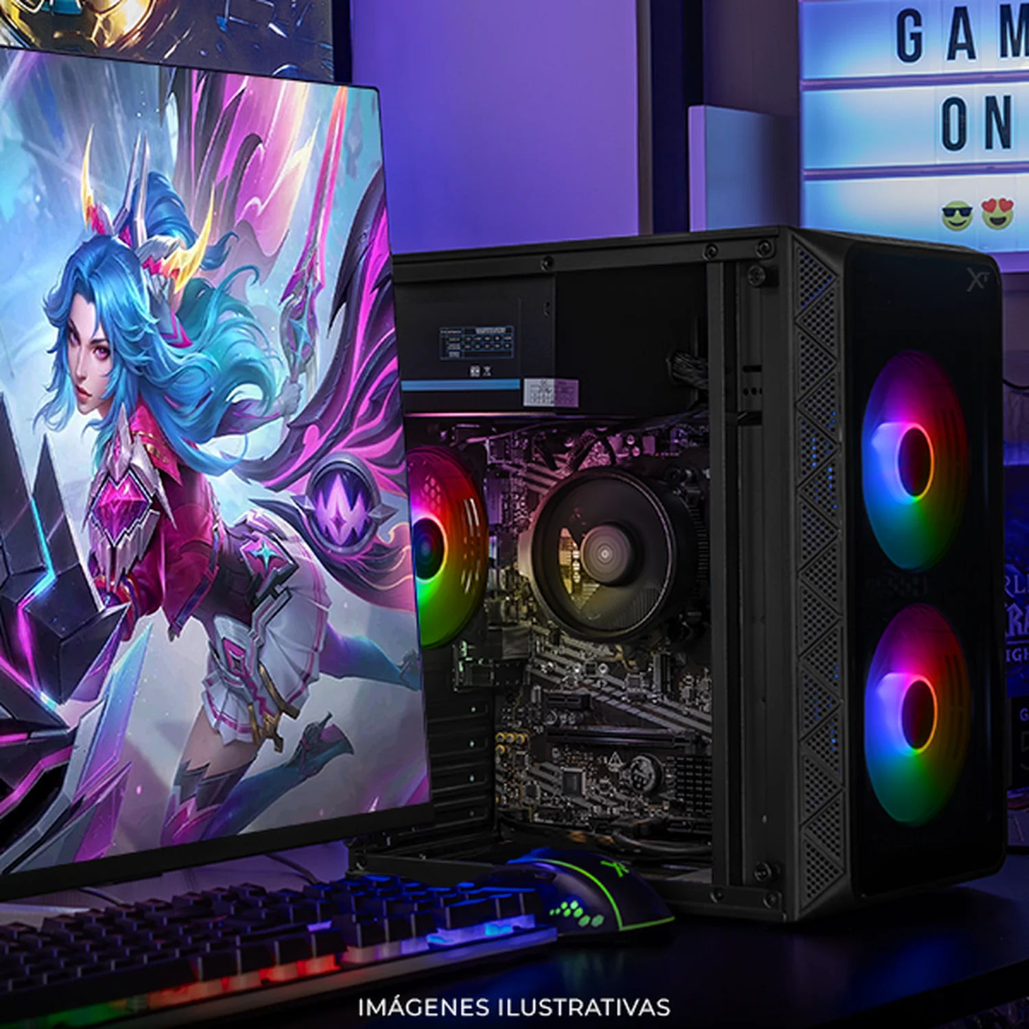 Computadora Escritorio Xtreme PC Gaming AMD Radeon Vega 7 Ryzen 5 5600GT 16GB SSD 500GB WIFI Black rendimiento básico para juegos casuales, trabajo y estudio - Image 6