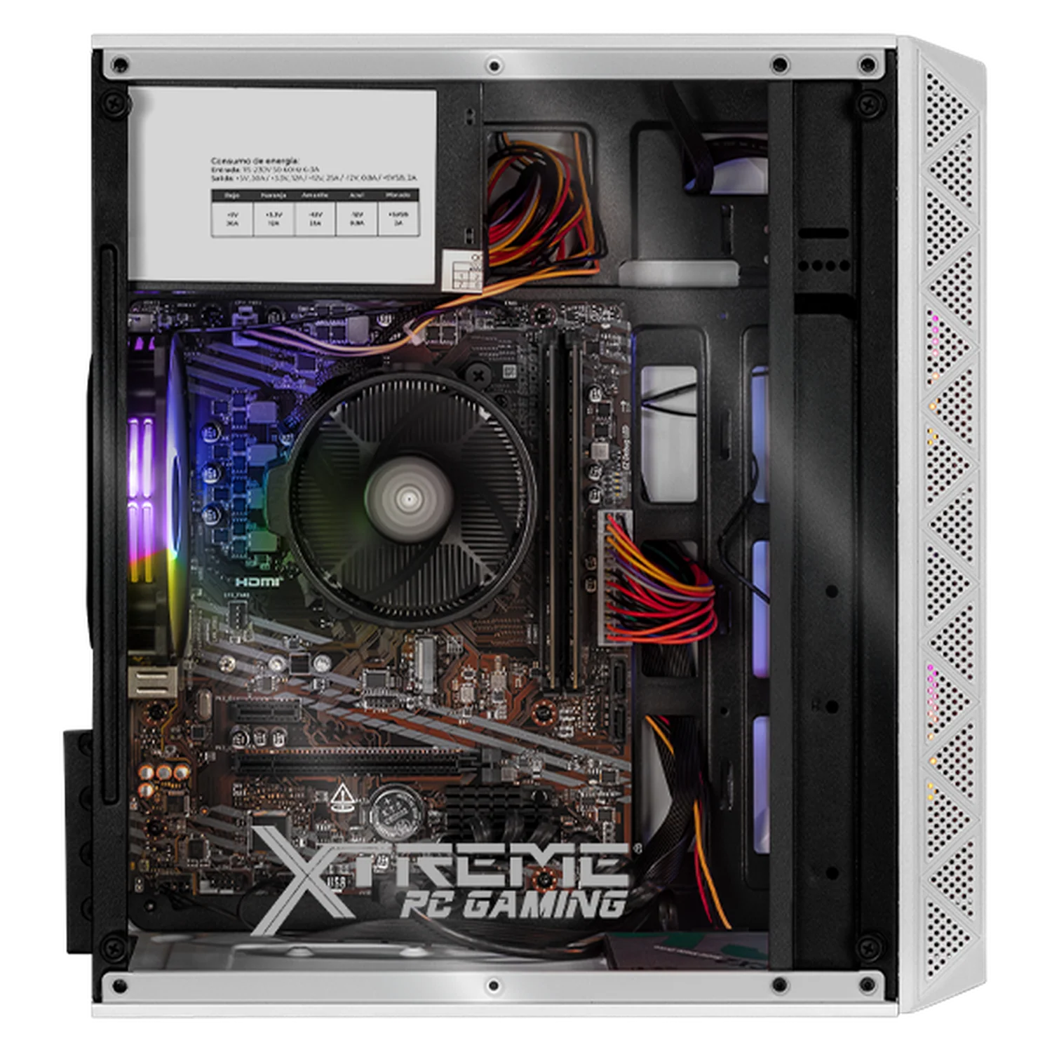Computadora Escritorio Xtreme PC Gaming AMD Radeon Vega 7 Ryzen 5 5600GT 16GB SSD 500GB WIFI White rendimiento básico para juegos casuales, trabajo y estudio - Image 2