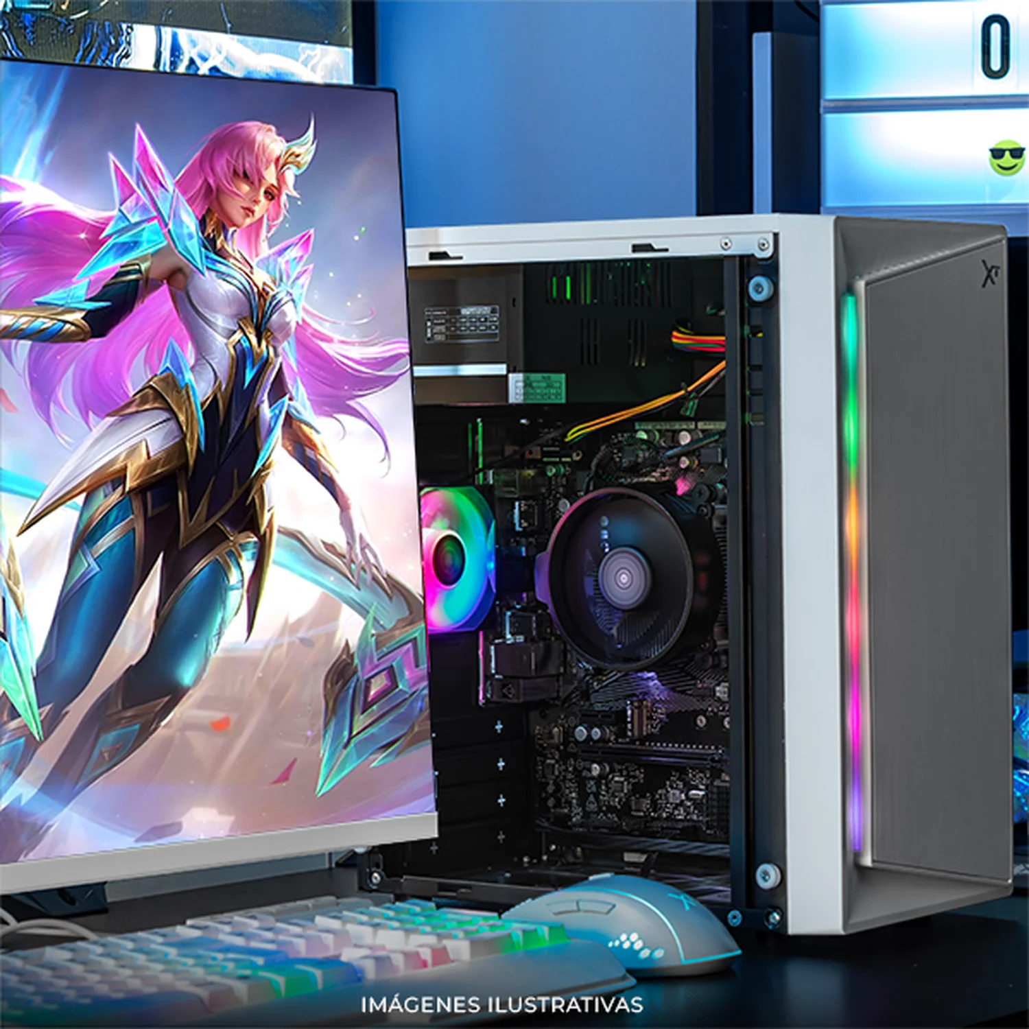 Computadora Escritorio Xtreme PC Gaming AMD Radeon Vega 7 Ryzen 5 5600GT 16GB SSD 500GB WIFI White rendimiento básico para juegos casuales, trabajo y estudio - Image 6
