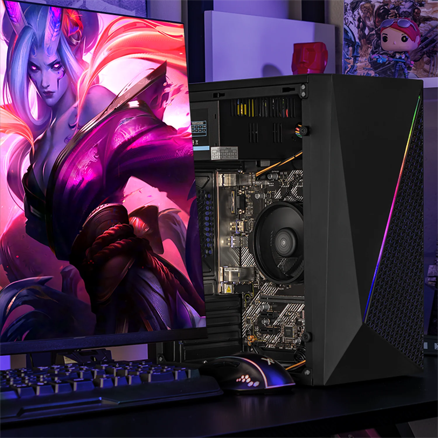 Xtreme PC Gaming AMD Radeon Vega 7 Ryzen 5 5600G 16GB SSD 500GB Monitor 23.8 100Hz WIFI Black - Image 6