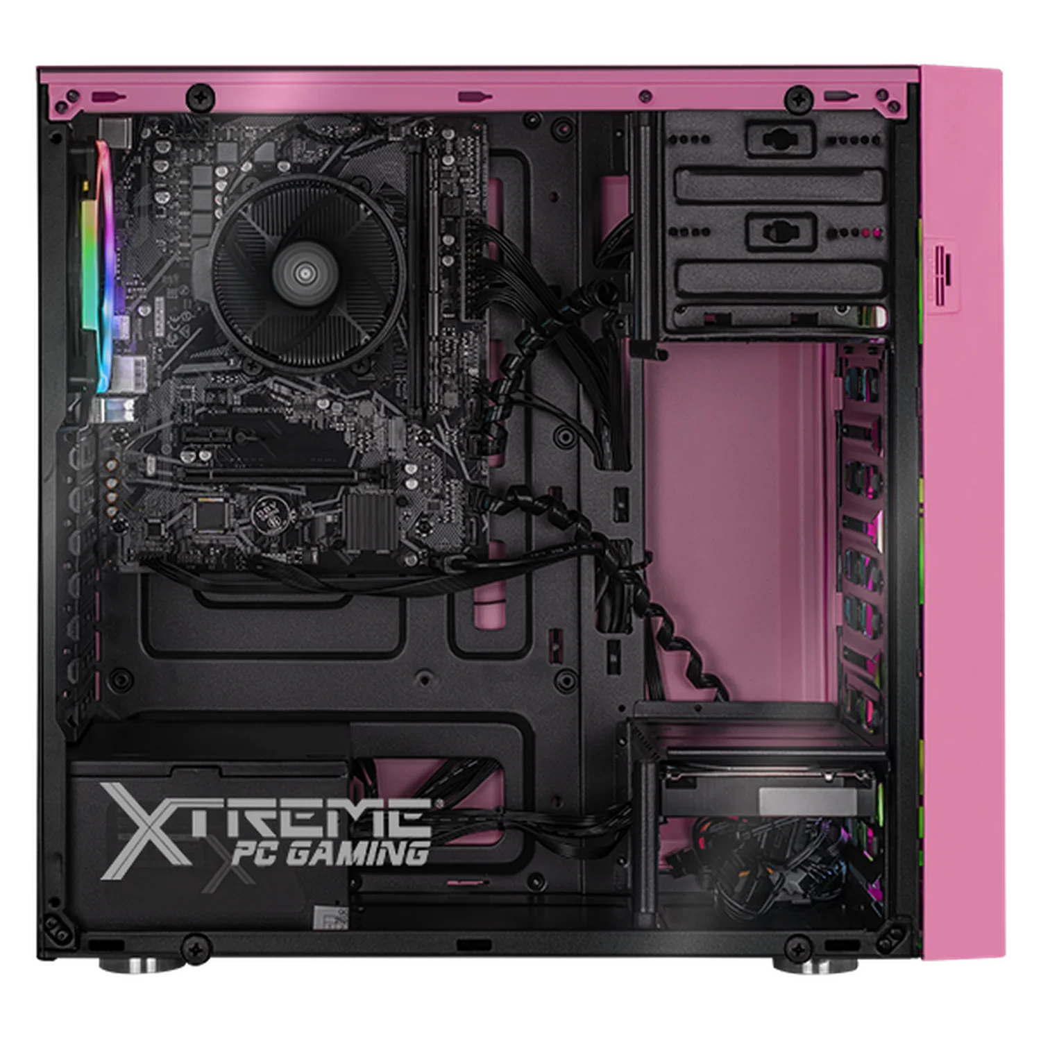 Computadora Escritorio Xtreme PC Gaming AMD Radeon Vega 7 Ryzen 5 5600GT 16GB SSD 1TB WIFI Pink rendimiento básico para juegos casuales, trabajo y estudio - Image 2