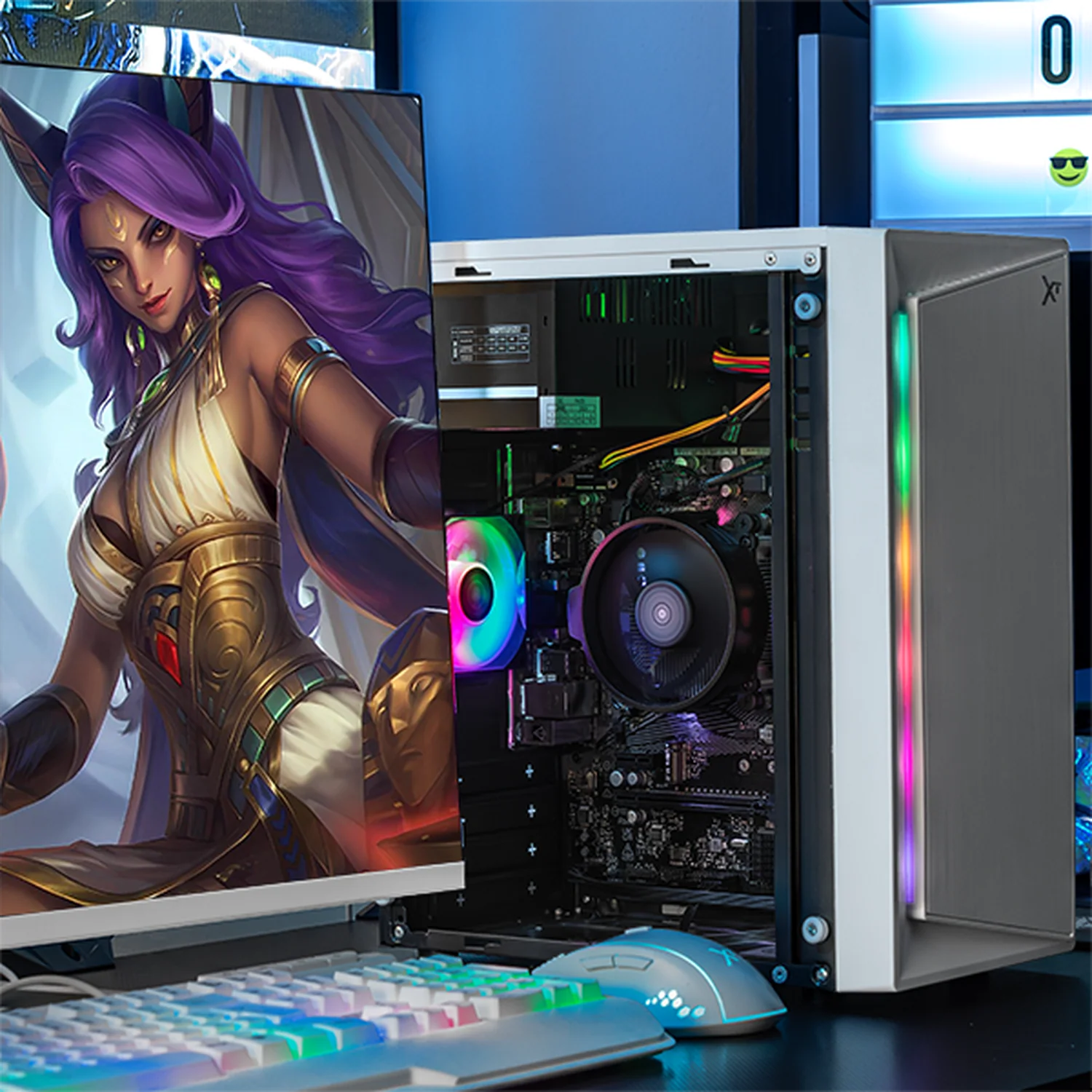 Computadora Escritorio Completa Xtreme PC Gaming AMD Radeon Vega 7 Ryzen 5 5600GT 16GB SSD 1TB Monitor 27 75Hz WIFI White rendimiento básico para juegos casuales, trabajo y estudio - Image 6