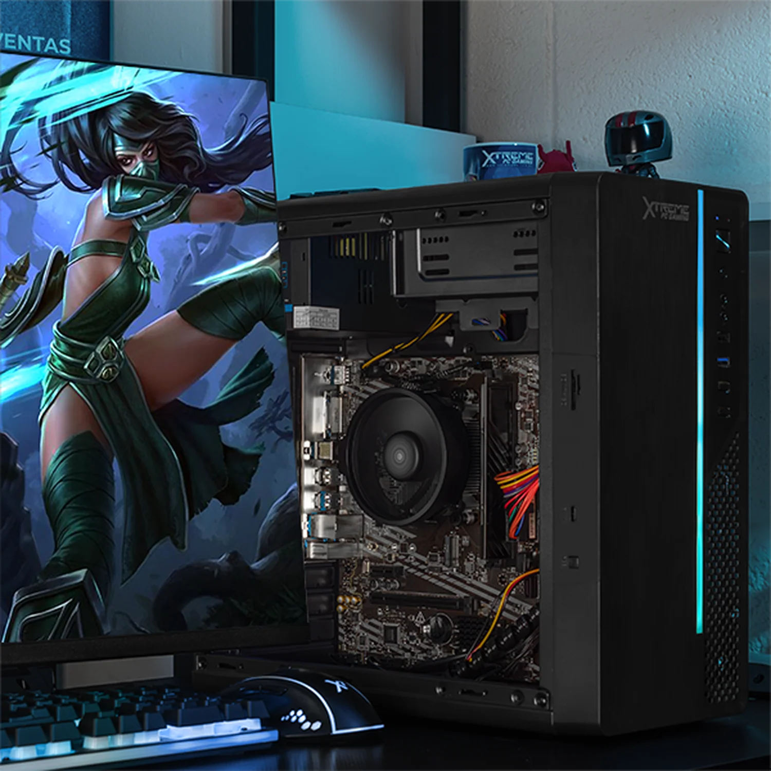 Xtreme PC Gaming AMD Radeon Vega 8 Ryzen 3 3200G 3.6 Ghz Quad Core 16GB SSD 500GB Monitor 23.8 75Hz WIFI Ultron Black - Image 6