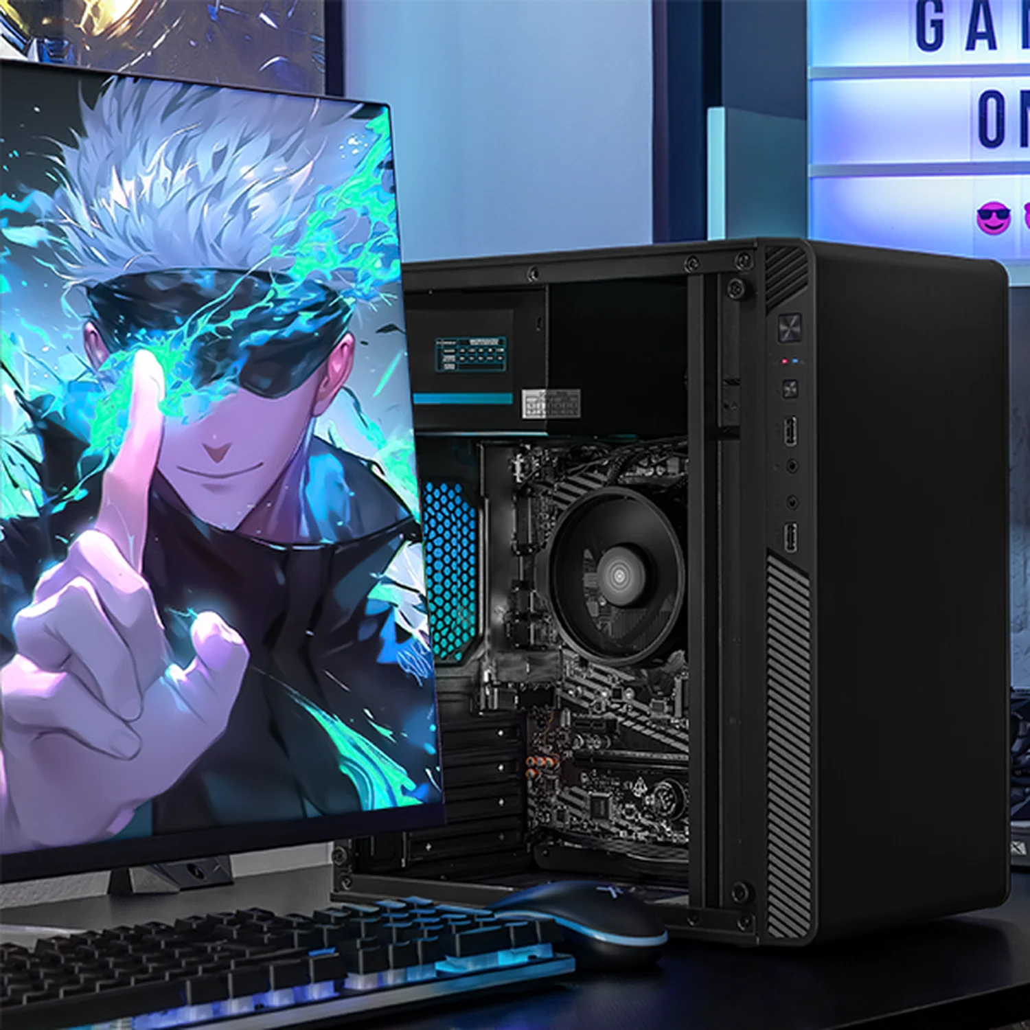 Computadora Escritorio Xtreme PC Gaming AMD Radeon Vega Renoir Ryzen 3 5300G 16GB SSD 500GB WIFI Black gaming ligero en calidad baja, oficina, estudio y hogar - Image 6
