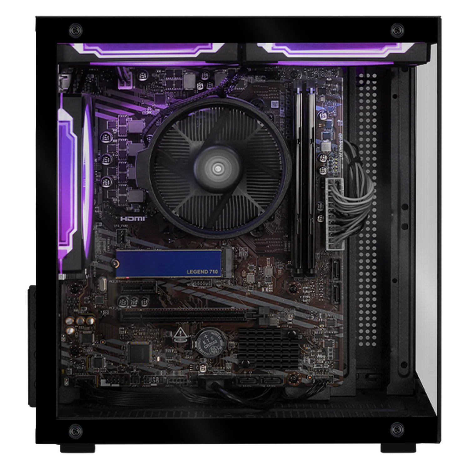 Computadora Escritorio Completa Xtreme PC Gaming AMD Radeon Vega Renoir Ryzen 5 5600GT 16GB SSD 500GB Monitor Curvo 23.8 100Hz WIFI Black rendimiento básico para juegos casuales, trabajo y estudio - Image 2